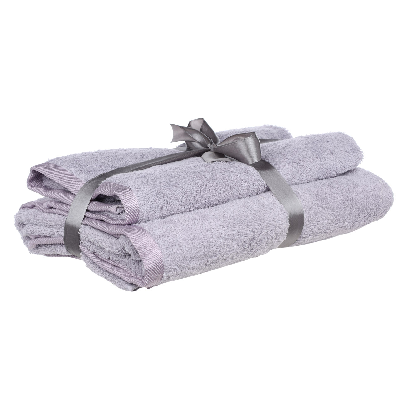 

Комплект полотенец, 50x90/70x140 см, 2 шт, хлопок, серо-лиловый, Wellness lux