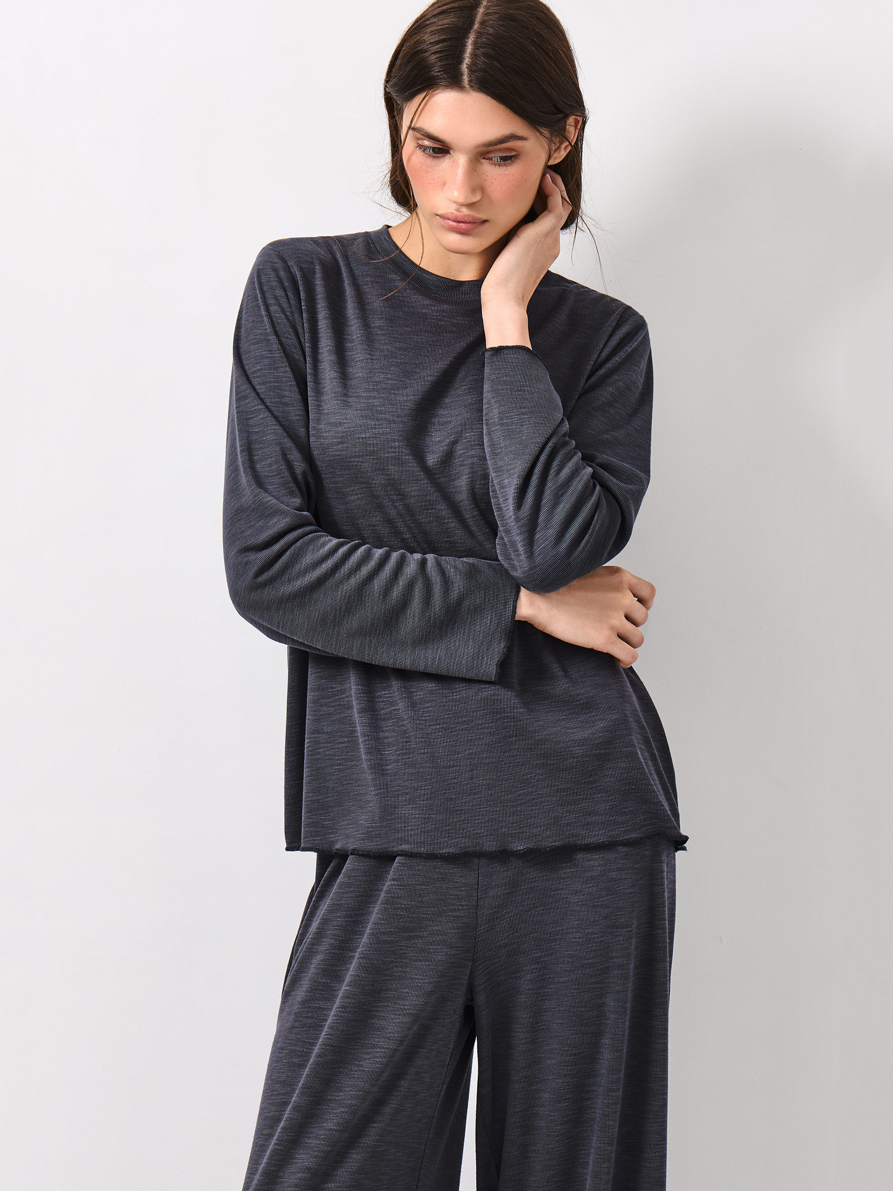 Лонгслив женский, темно-серый, Savina, image-0