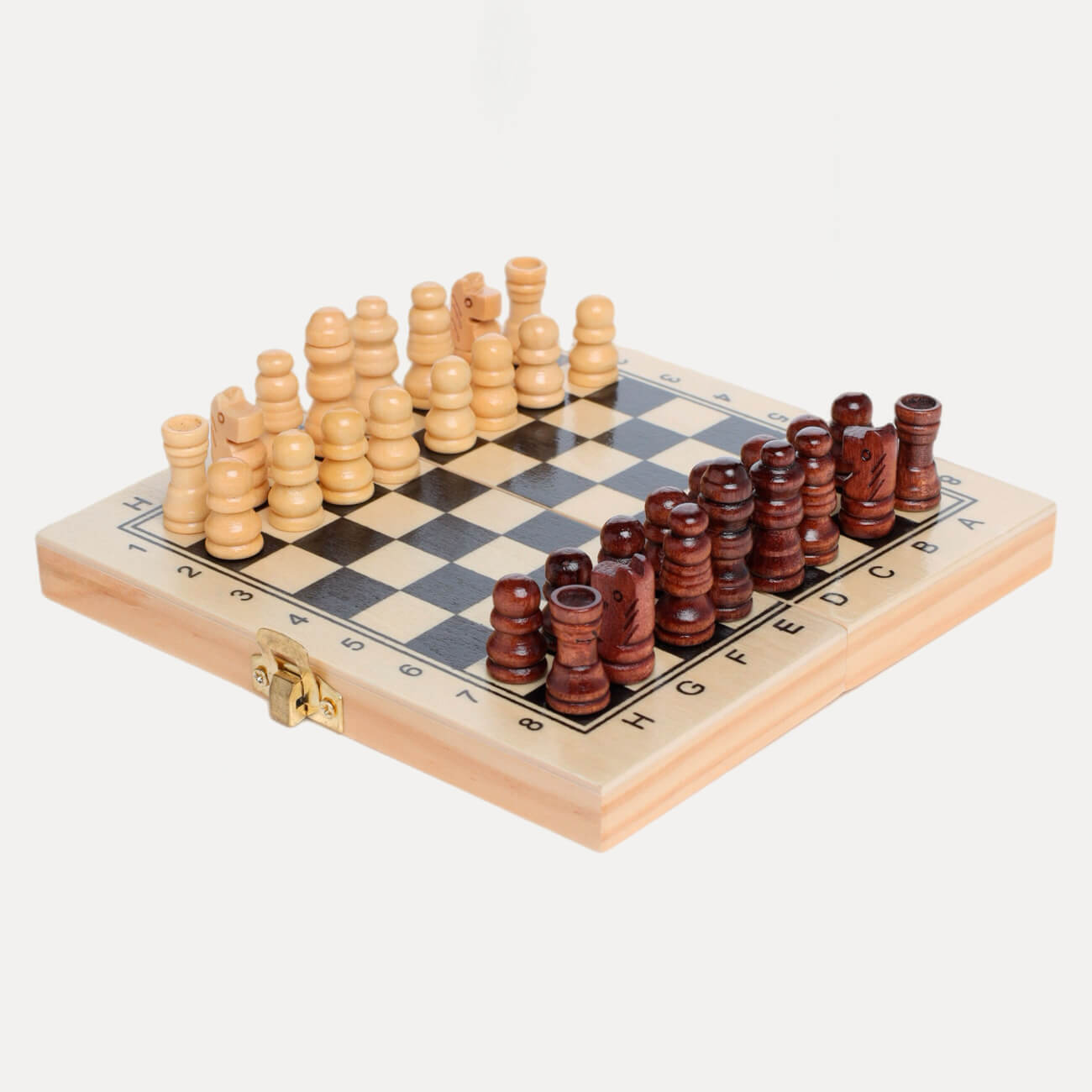 Игра настольная, 15х7 см, шахматы дорожные, дерево, Hobby