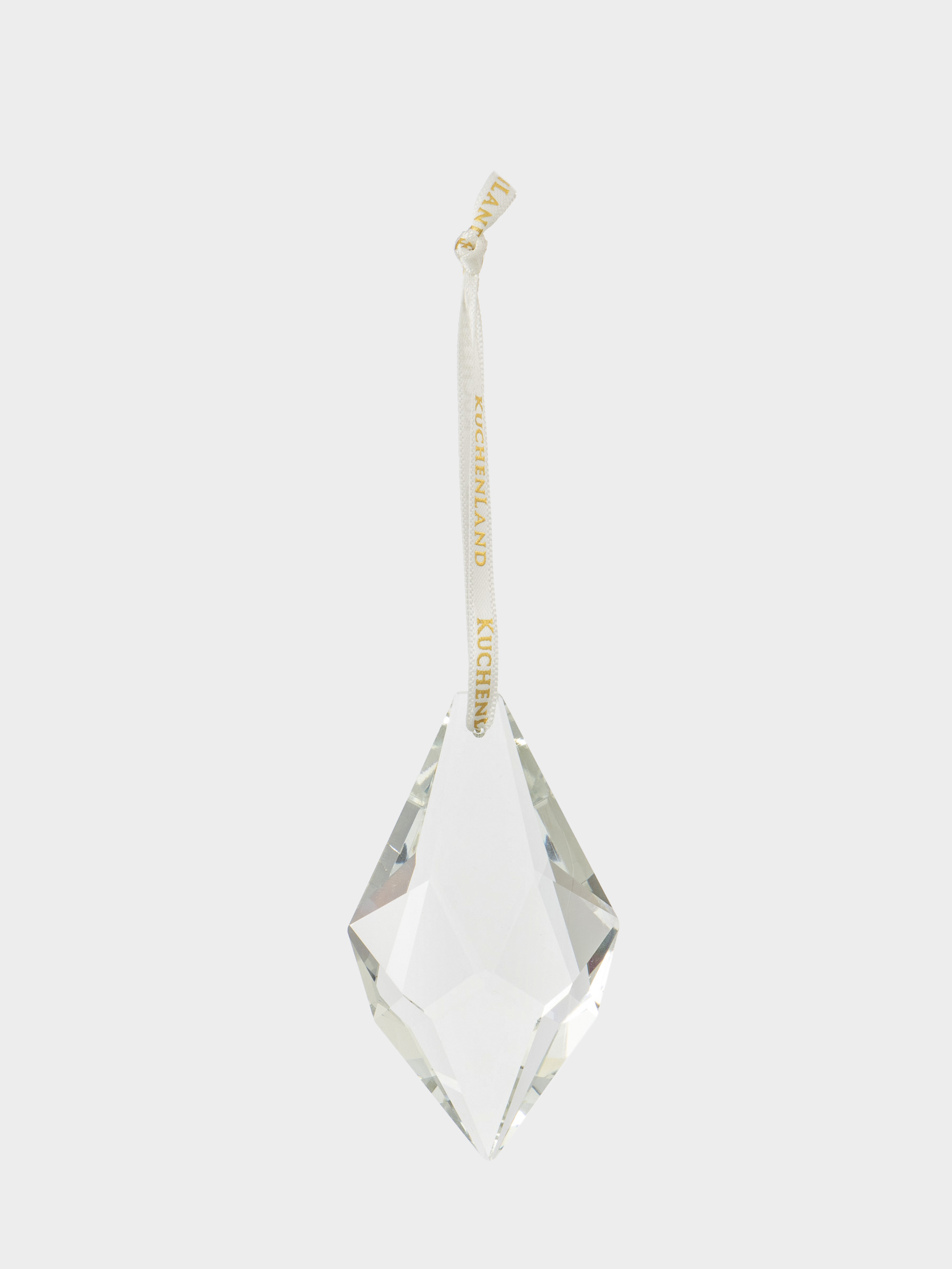 Игрушка елочная, 4х8 см, стекло, Ассиметричная льдинка, Ice crystal, image-1