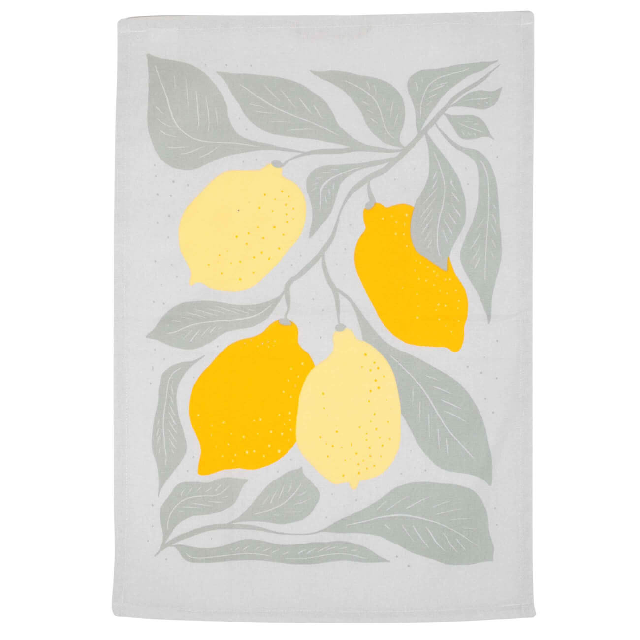 Полотенце кухонное, 40х60 см, хлопок, серое, Лимоны на ветках, Sicily in bloom изображение № 1