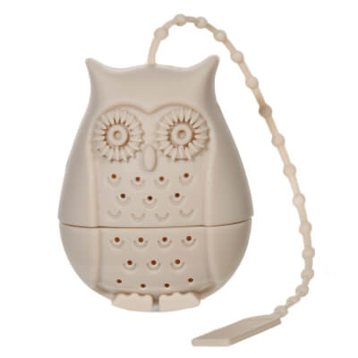 Сито для заваривания чая, 19 см, силикон, бежевое, Сова, Owl ,image-0