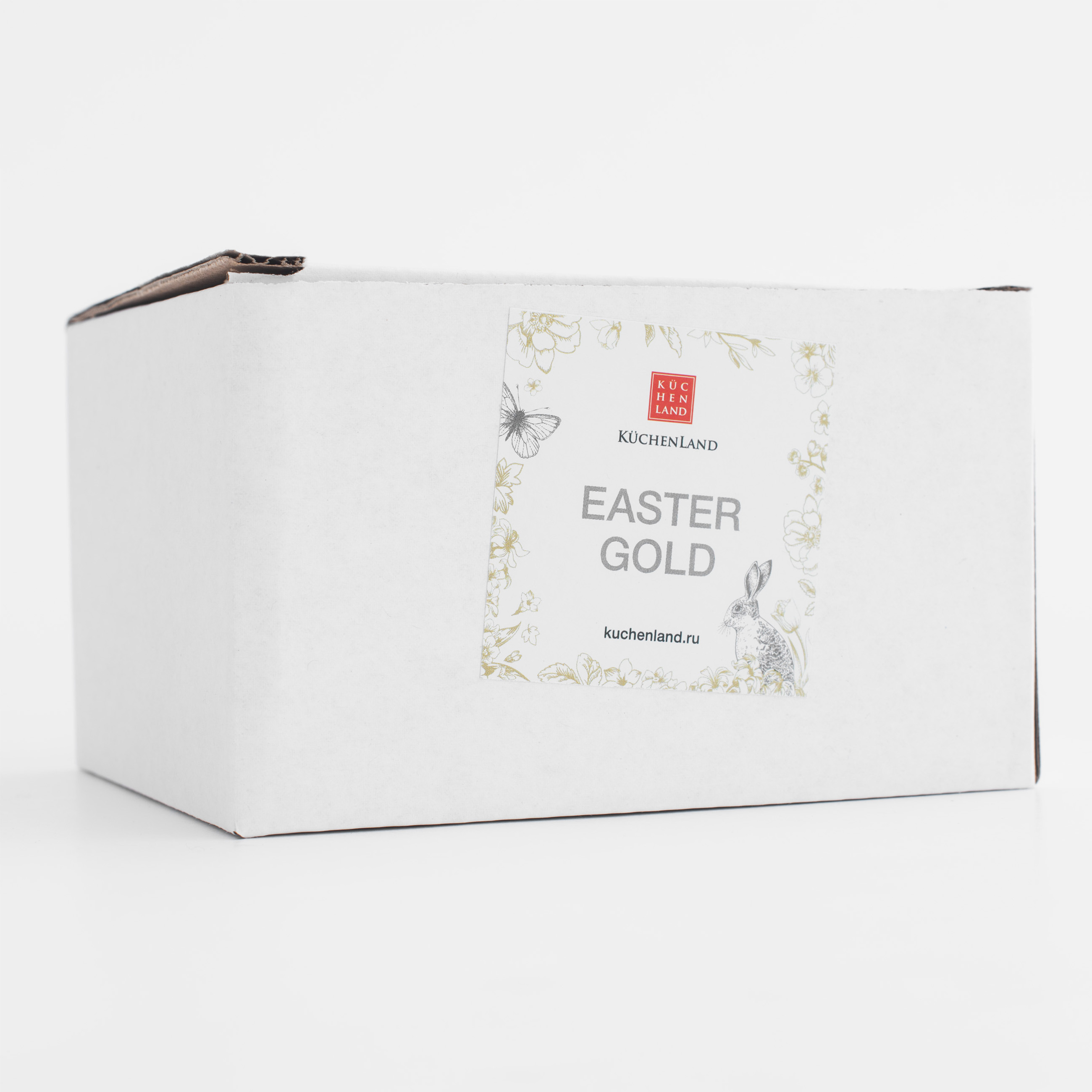 Пиала, 10х4 см, керамика, белая, Кролик с корзиной, Easter gold изображение № 6