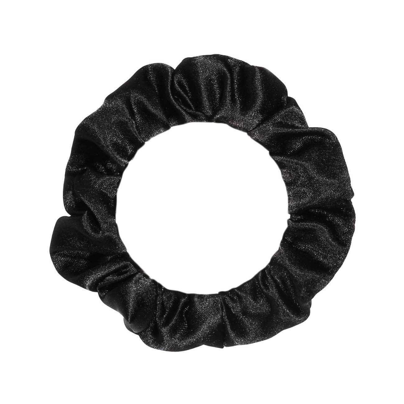 Резинка для волос, 6 см, сатин, черная, Silk резинка skrab