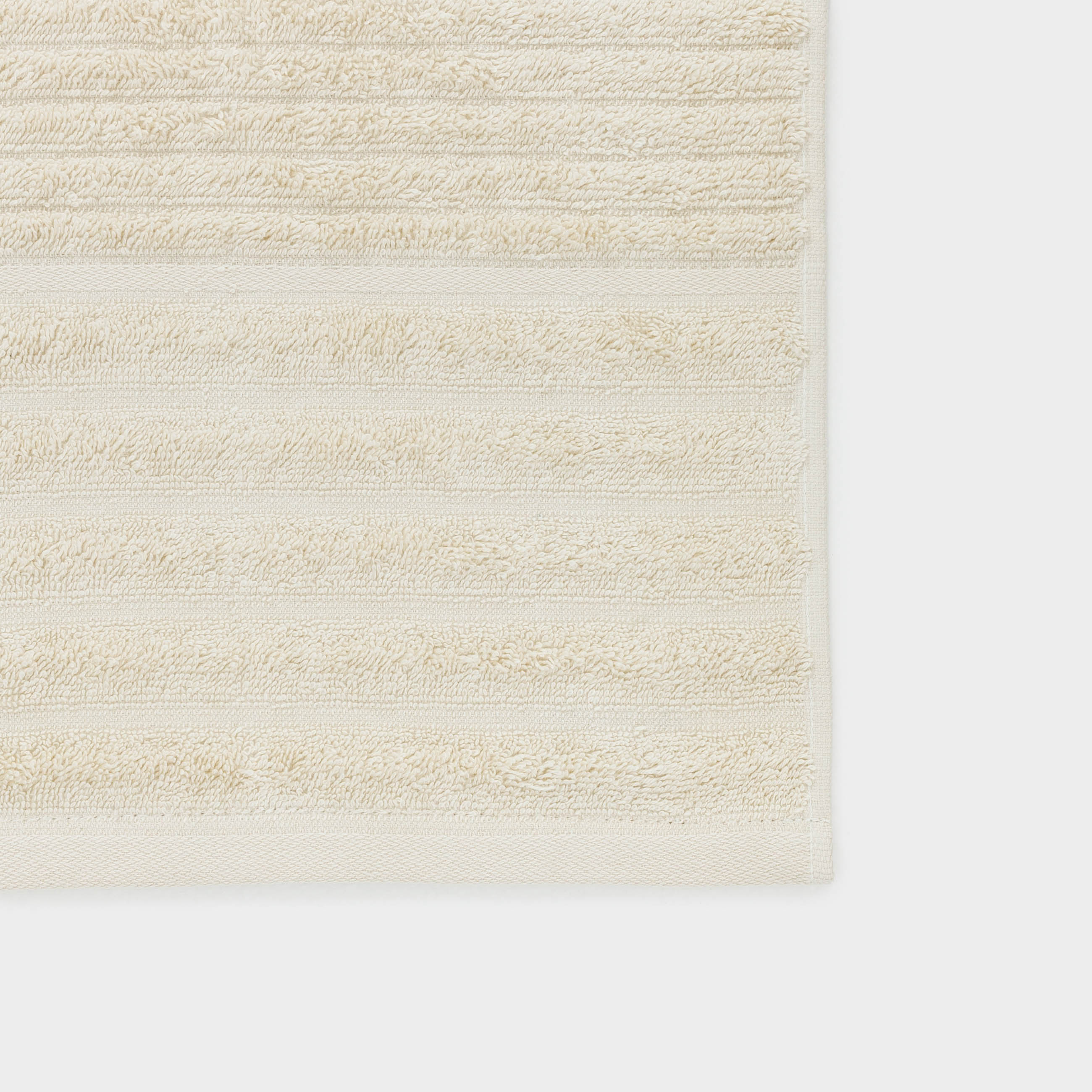 Полотенце, 40х60 см, хлопок, бежевое, Объемные полосы, Stripes cotton