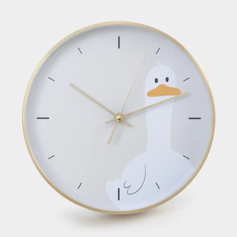 Часы настенные, 25 см, металл/стекло, круглые, Гусь, Dial ,image-0