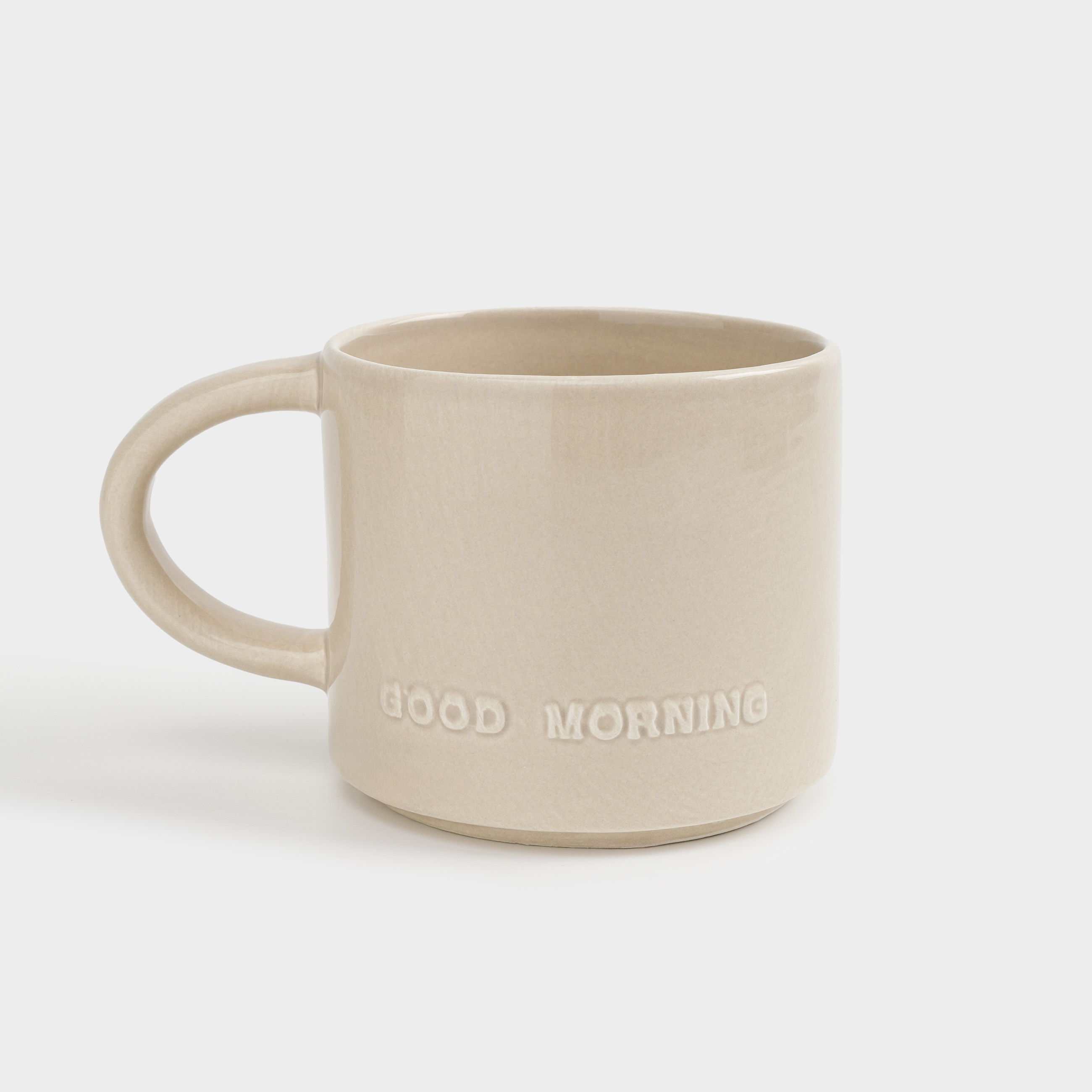 Кружка, 450 мл, керамика, бежевая, Good morning, Great day, image-2