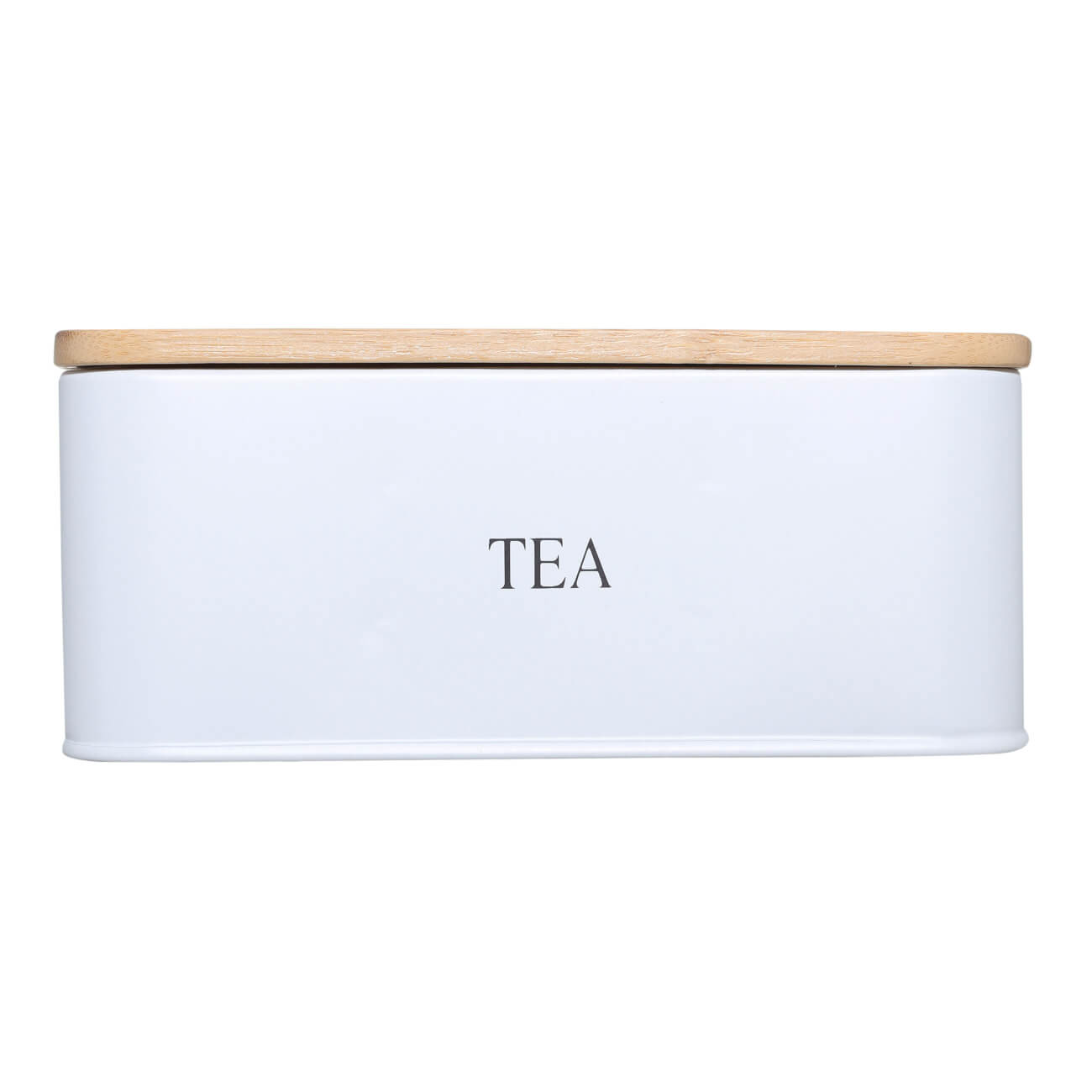 Коробка для чая, 18х15 см, 6 отд, сталь/бамбук, прямоугольная, белая, Nostalgia