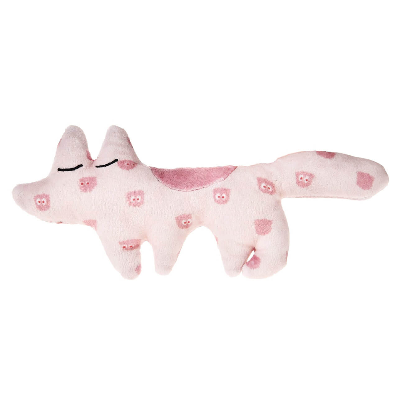 Игрушка для щенков, 23х10 см, полиэстер, розовая, Лиса, Small pet woff puppy корм для щенков с ягненком 12 кг
