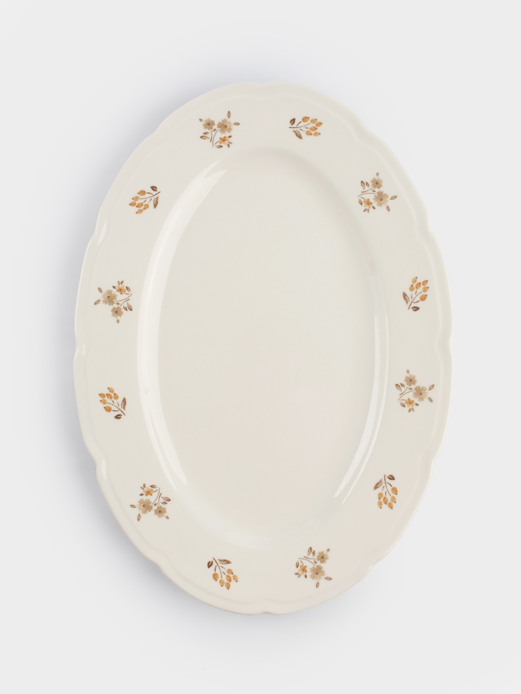 Блюдо, 35х25 см, фарфор N, белое, овальное, Винтажные цветы, La flore, image-2