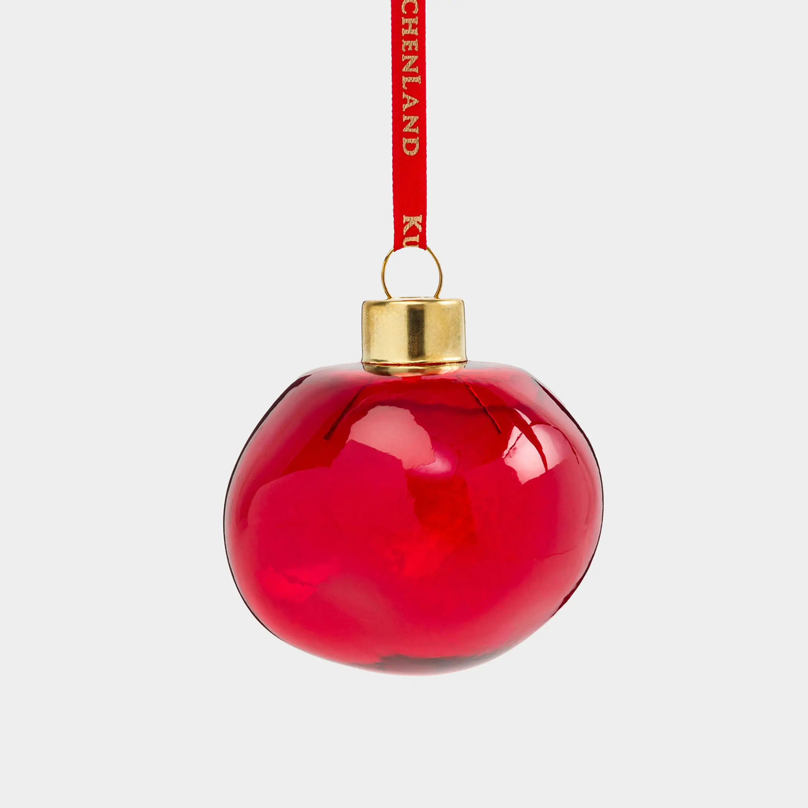 Игрушка елочная, 6 см, стекло, красная, Абстрактный шар, Abstract figure