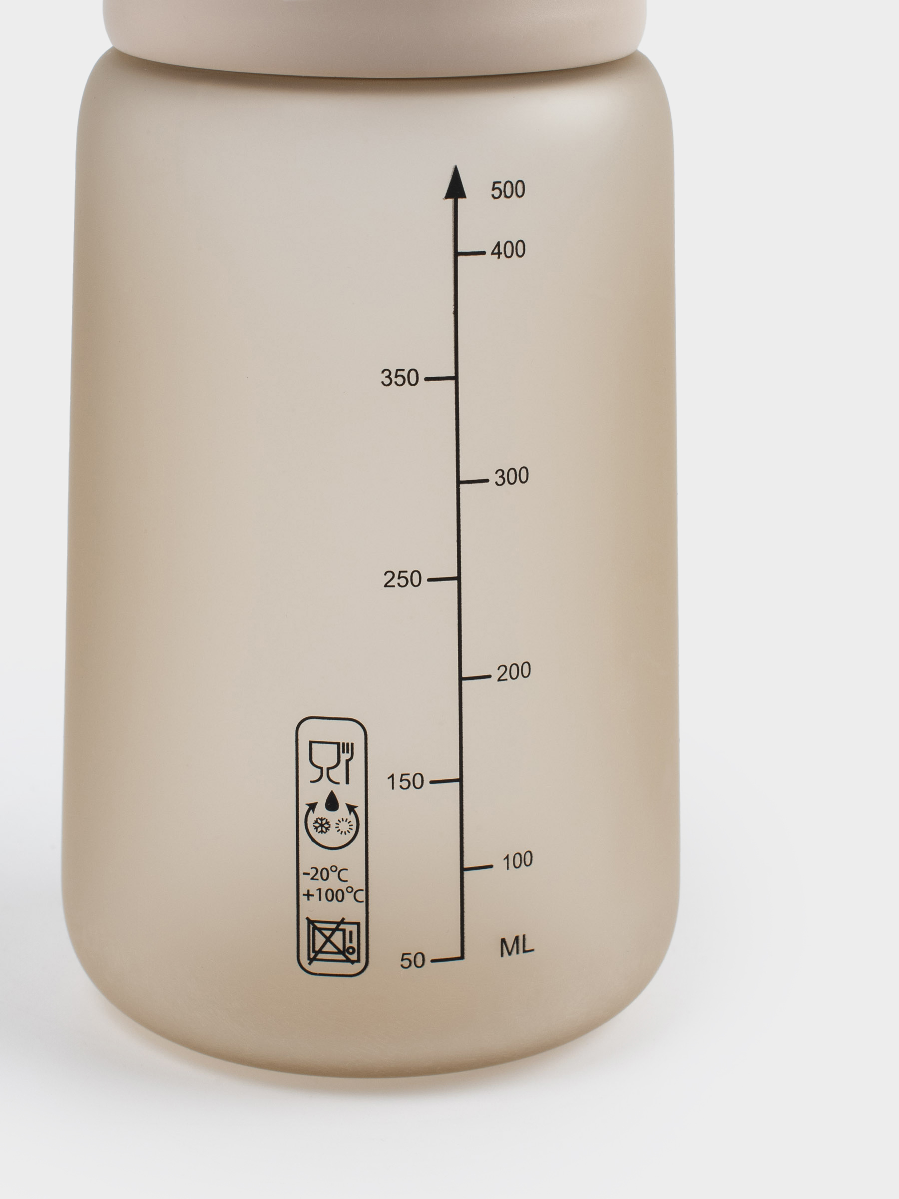 Бутылка для воды, 500 мл, пластик, бежевая, Aquatic, image-5