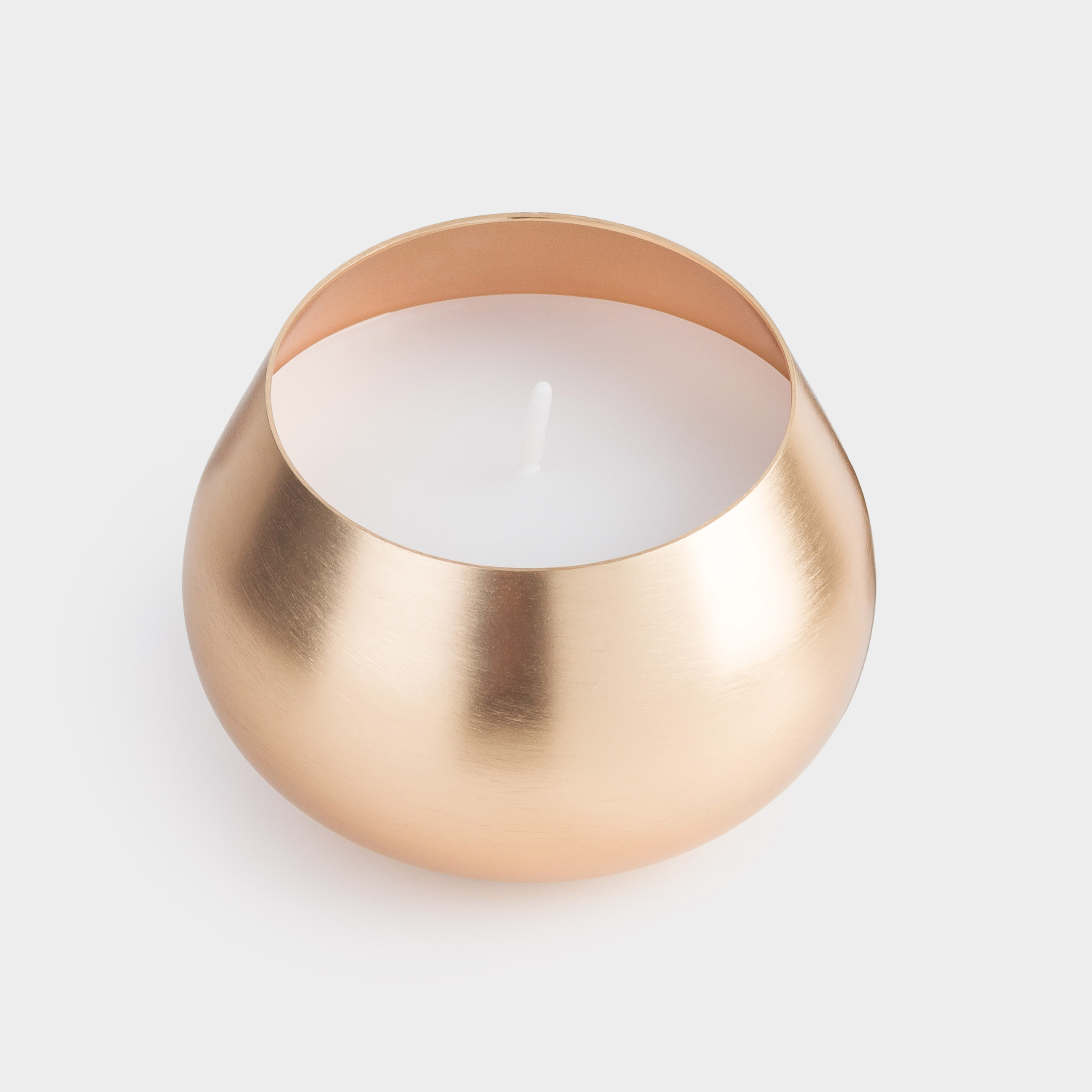 Свеча ароматическая, 8 см, в подсвечнике, металл, золотистая, Tuscan Leather, Galore candle