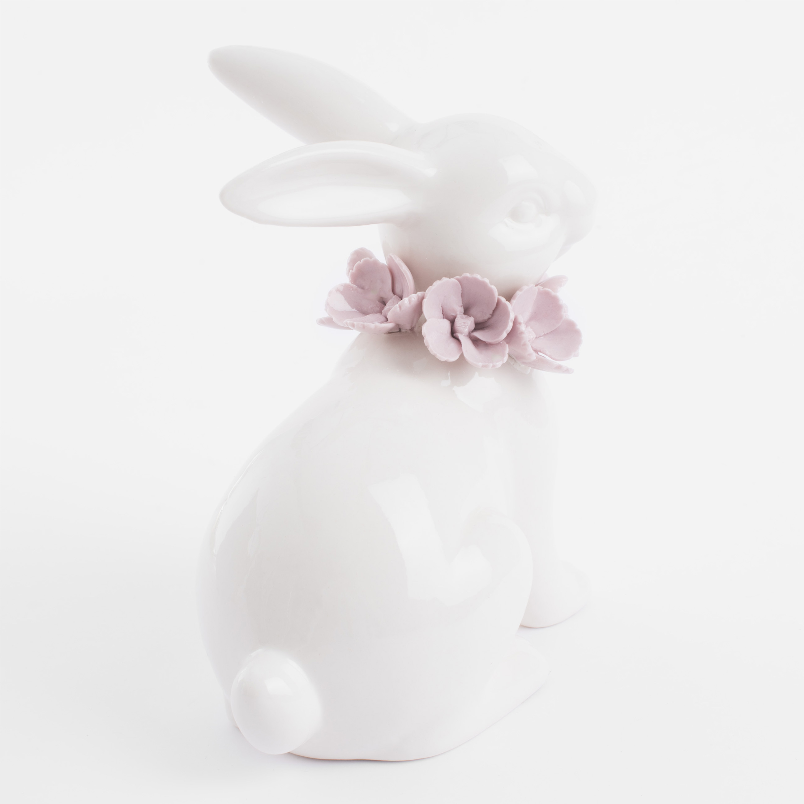 Статуэтка, 15 см, фарфор Porcelain, белая, Кролик в цветах, Pure Easter изображение № 2