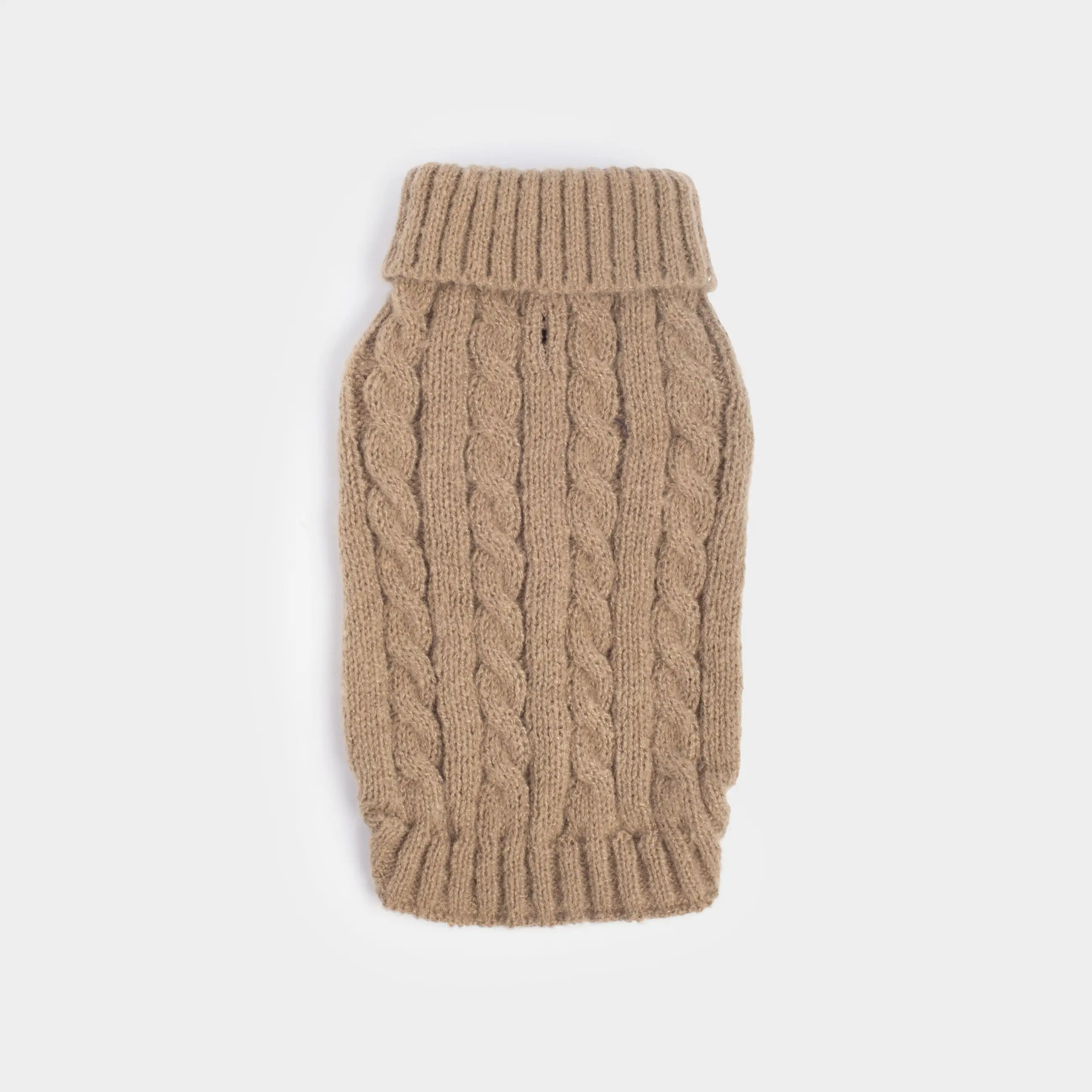 Свитер для животных, 32 см, р. S, полиэстер, коричневый, Косички, Fashion pet