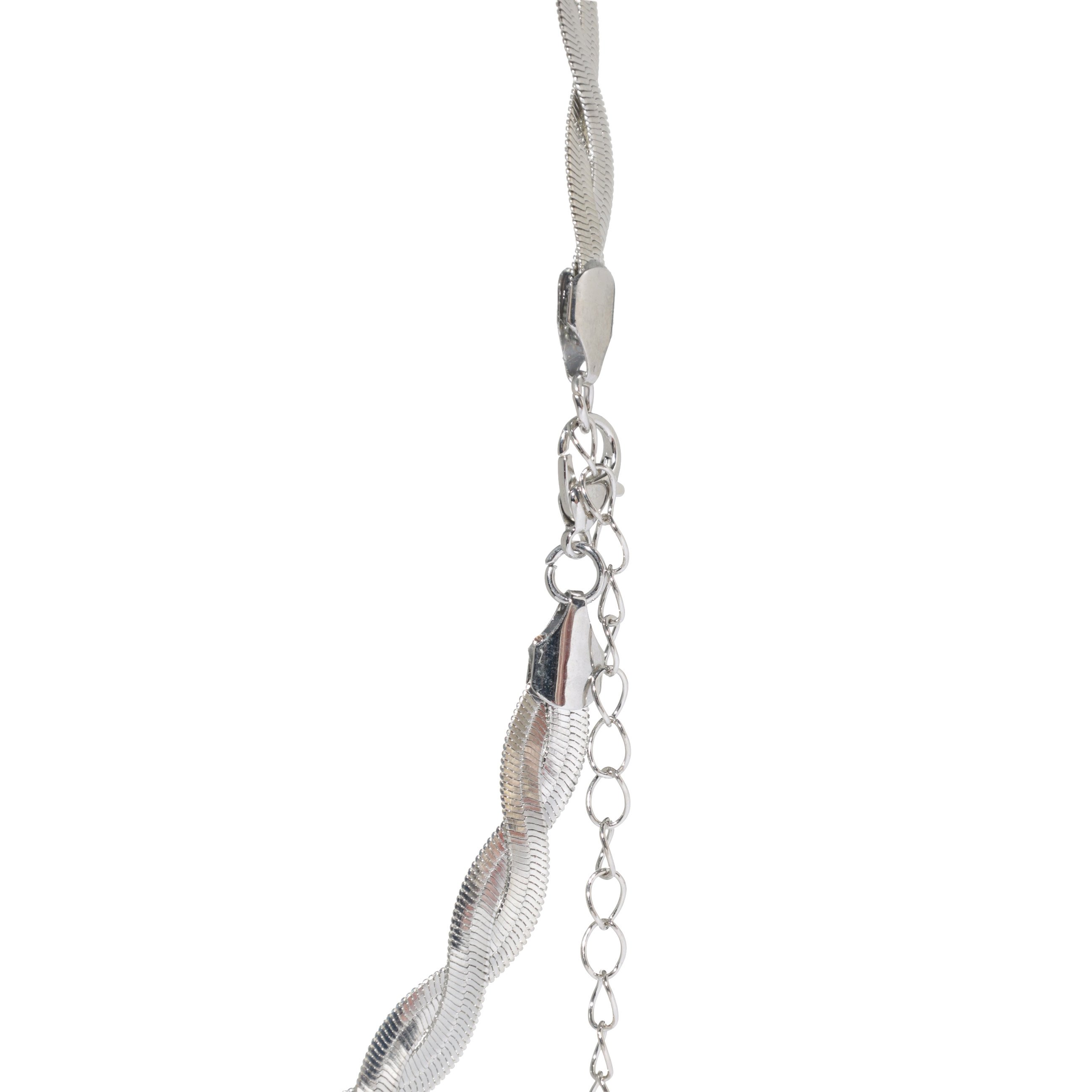 Цепочка, 47 см, двойная, металл, серебристая, Jewelry  изображение № 3