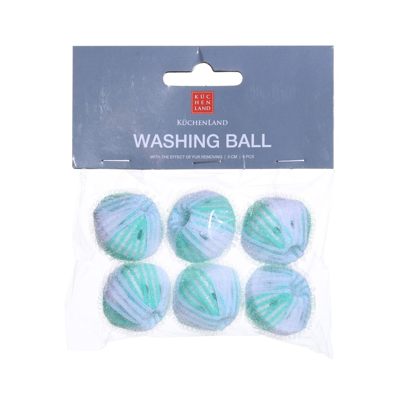 Шарик для стирки, 3 см, 6 шт, с эффектом сбора шерсти, нейлон, Washing ball изображение № 3