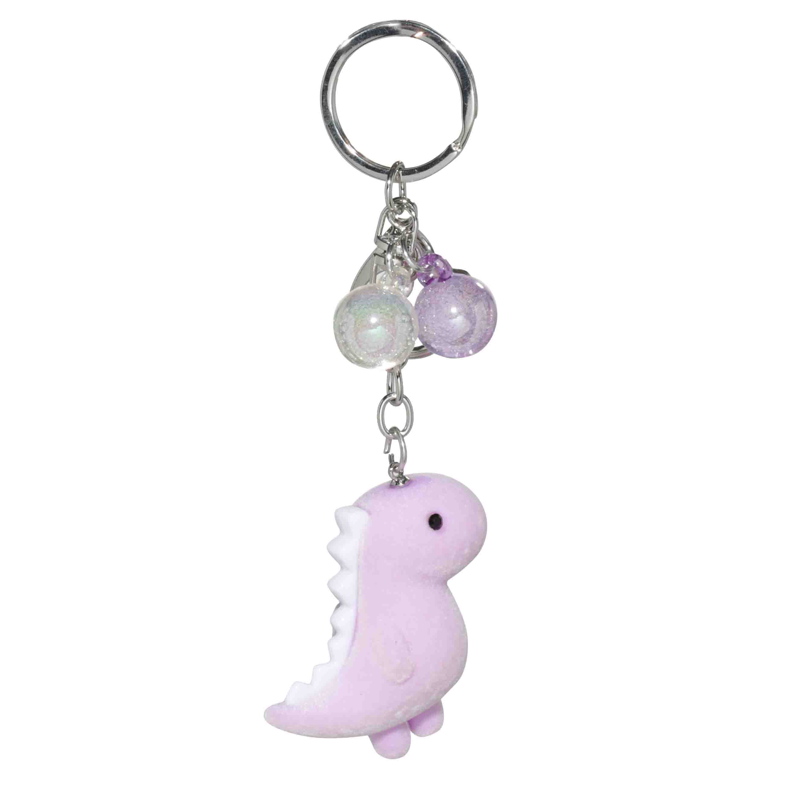 Брелок, 5 см, бархат/металл, розовый, Динозавр, Dino, image-1