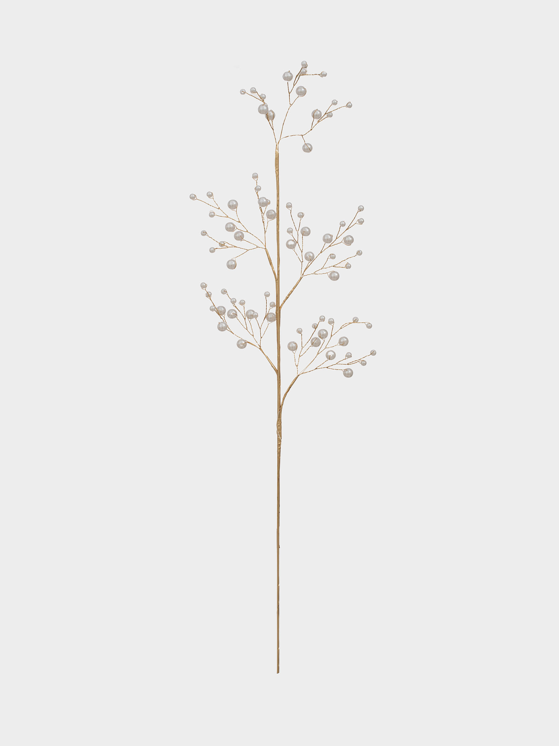 Ветка декоративная, 25 см, пластик/металл, шампань, Жемчужины, Balls decor, image-0