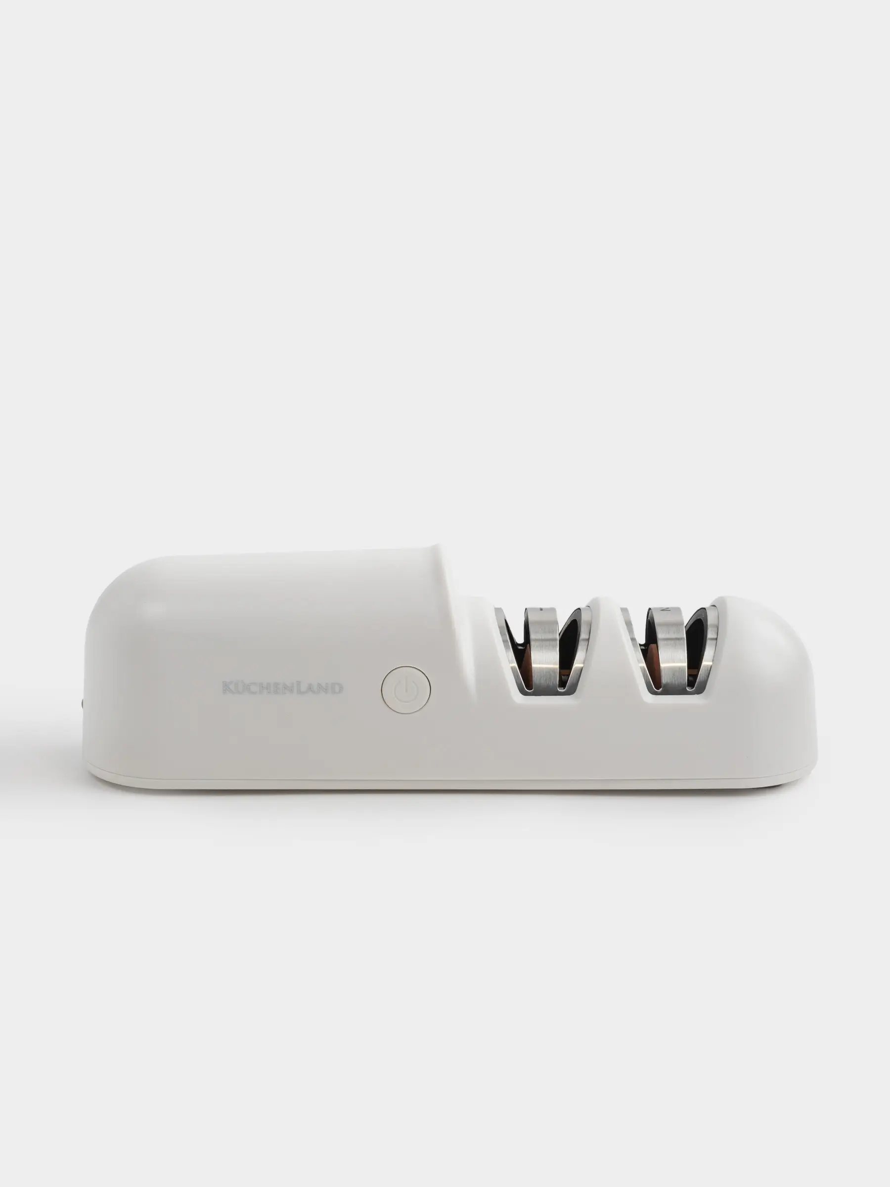 Точило для ножей, 19 см, два этапа заточки, электрическое, беспроводное, пластик/керамика, белое, Light kitchen