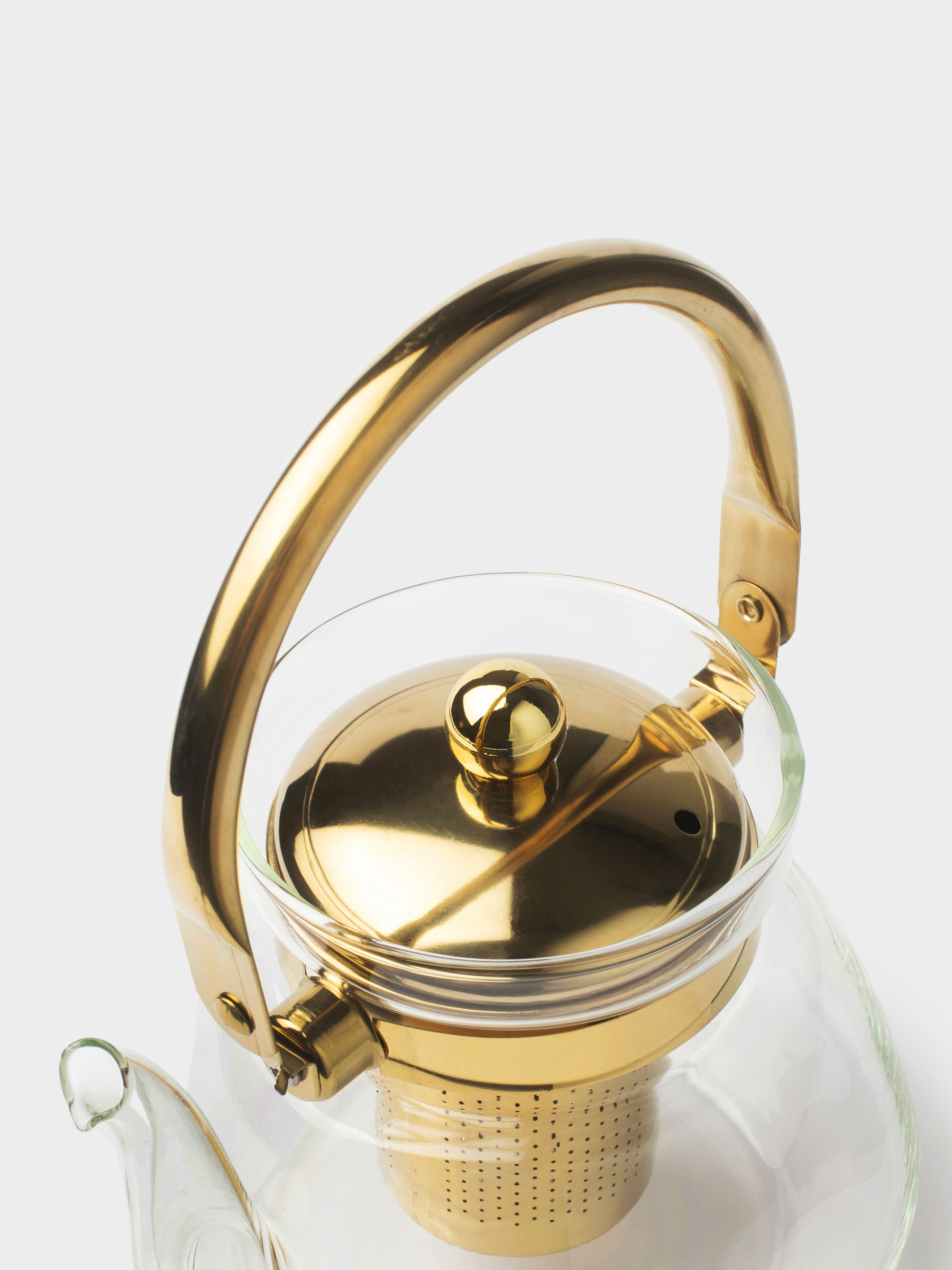 Чайник заварочный, 1,3 л, стекло Б/сталь, золотистый, Classic gold, image-6