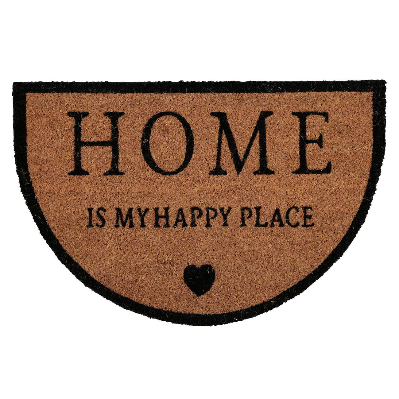 

Коврик придверный, 40x60 см, кокос/ПВХ, полукруглый, коричневый, Home deco