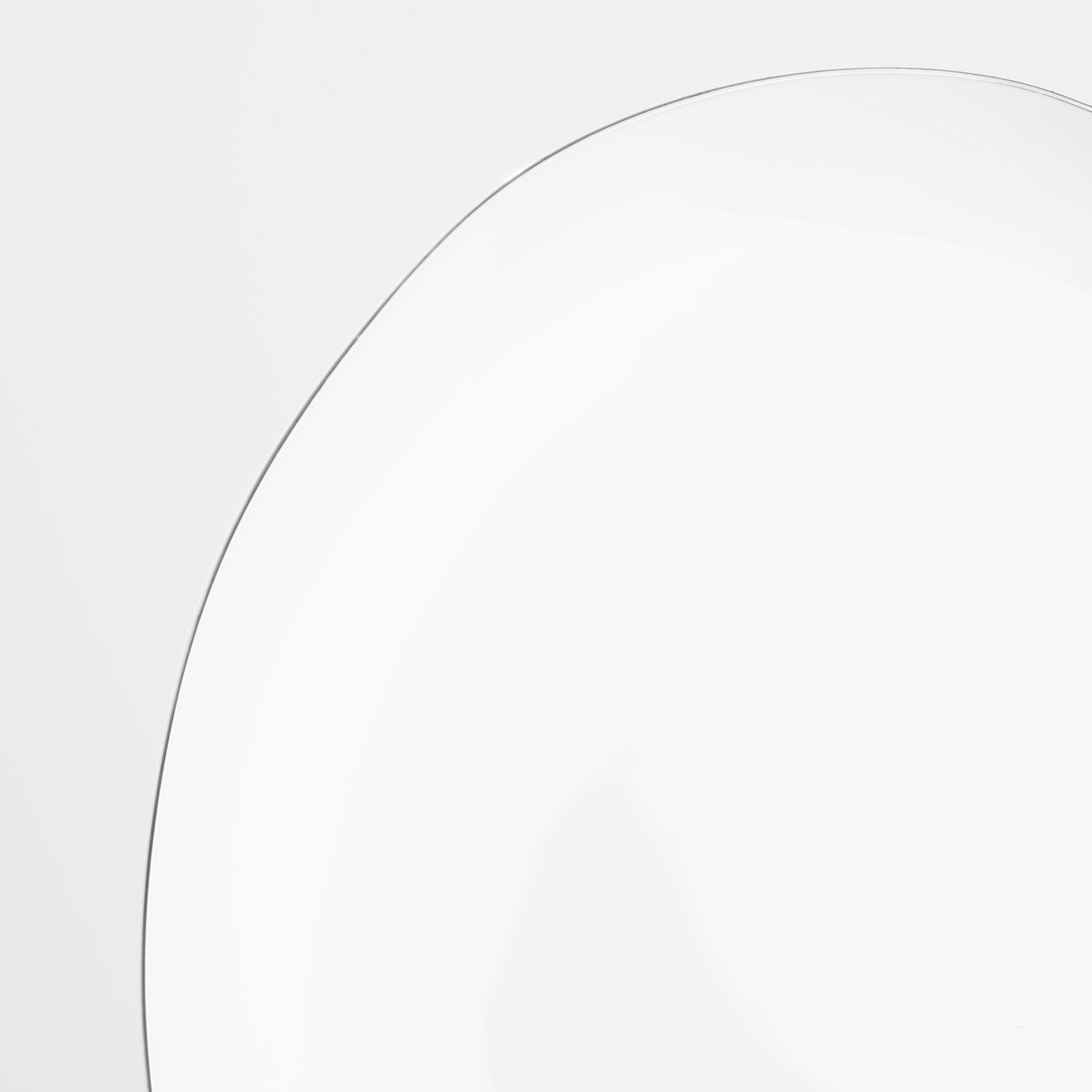 Тарелка закусочная, 21 см, фарфор F, белая, Bend silver изображение № 2