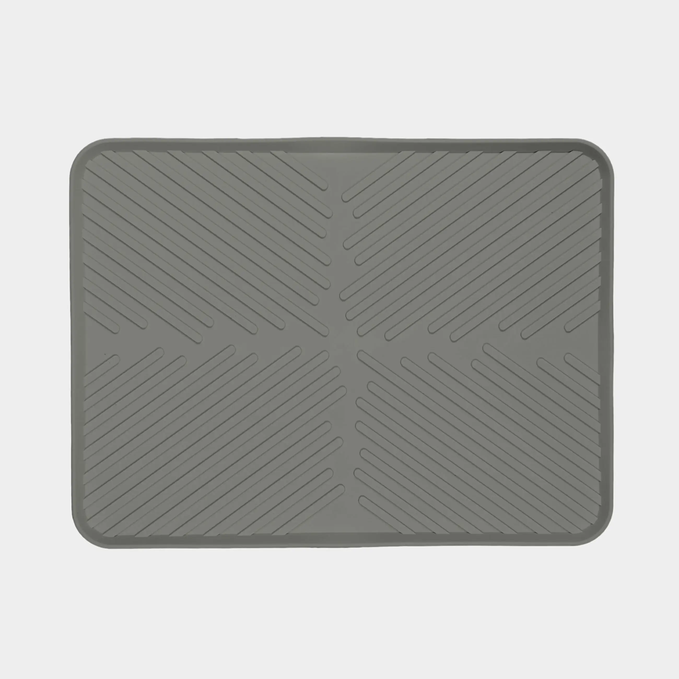 Коврик для сушки посуды, 40x30 см, резина, серый, Assist