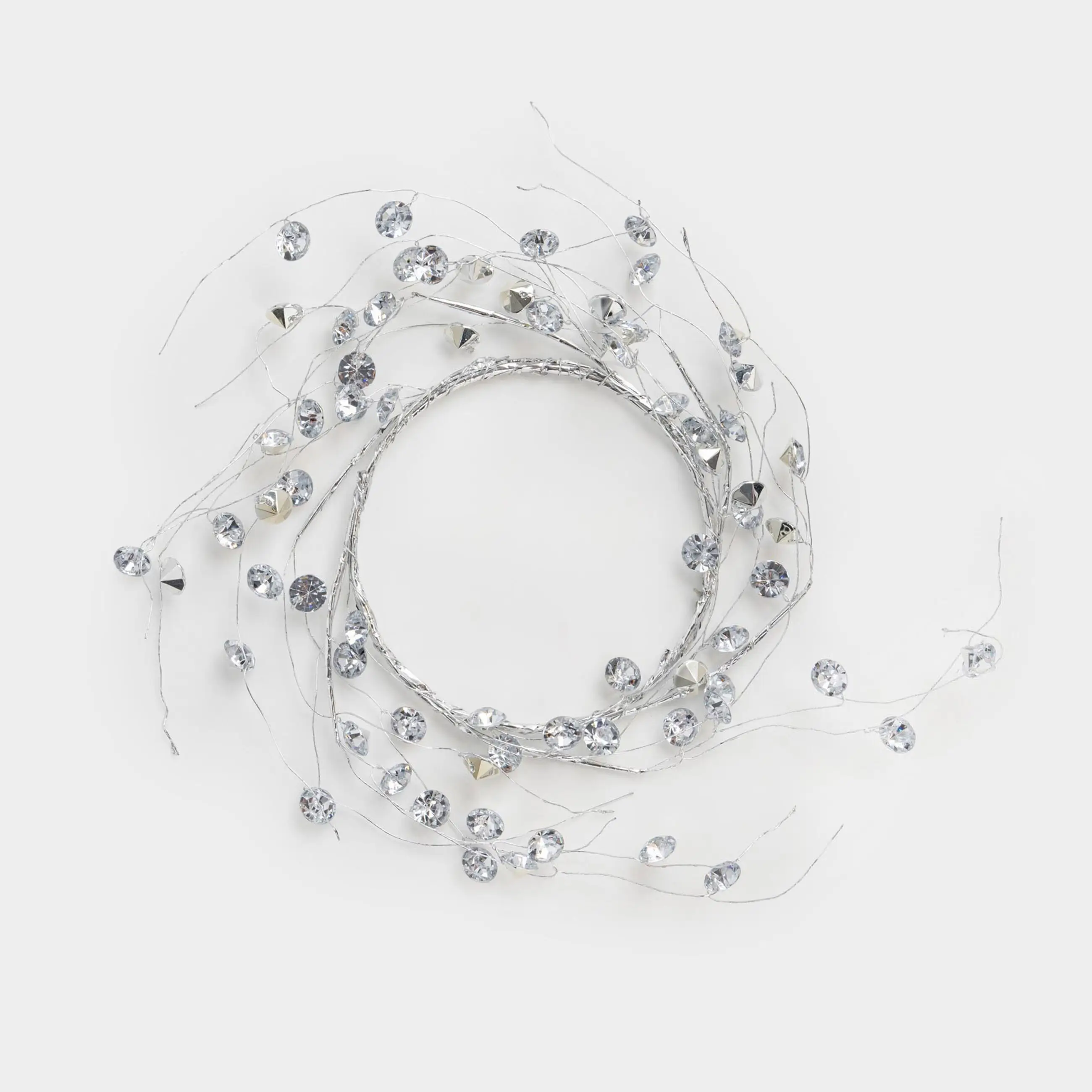 Венок для свечи, 9/16 см, пластик/металл, Кристаллы, Crystal decor