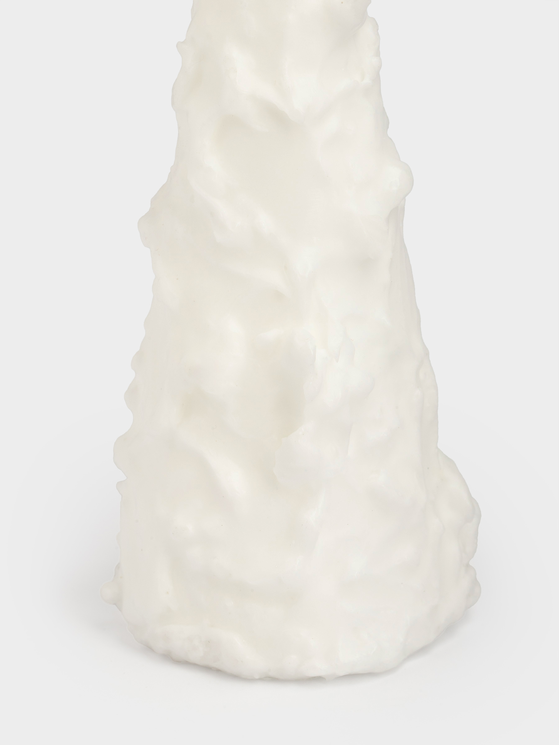 Свеча, 6x15 см, белая, Застывший снег на елке, Snowy candle, image-3