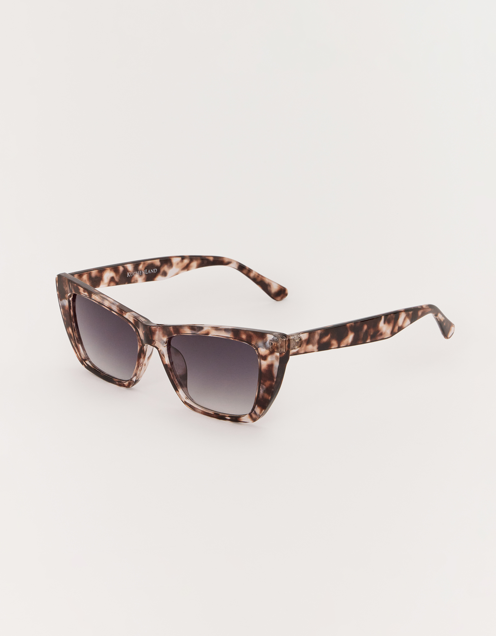 Очки солнцезащитные, пластик, прямоугольные, коричнево-серые, Eyewear, image-1