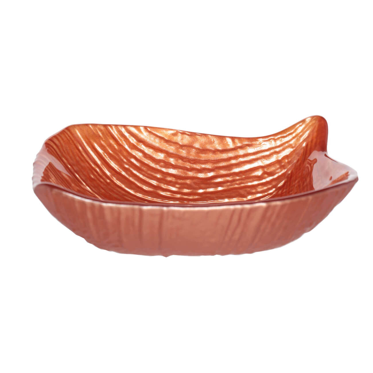 

Блюдо глубокое, 17х4 см, стекло, оранжевое, Лист, Hosta