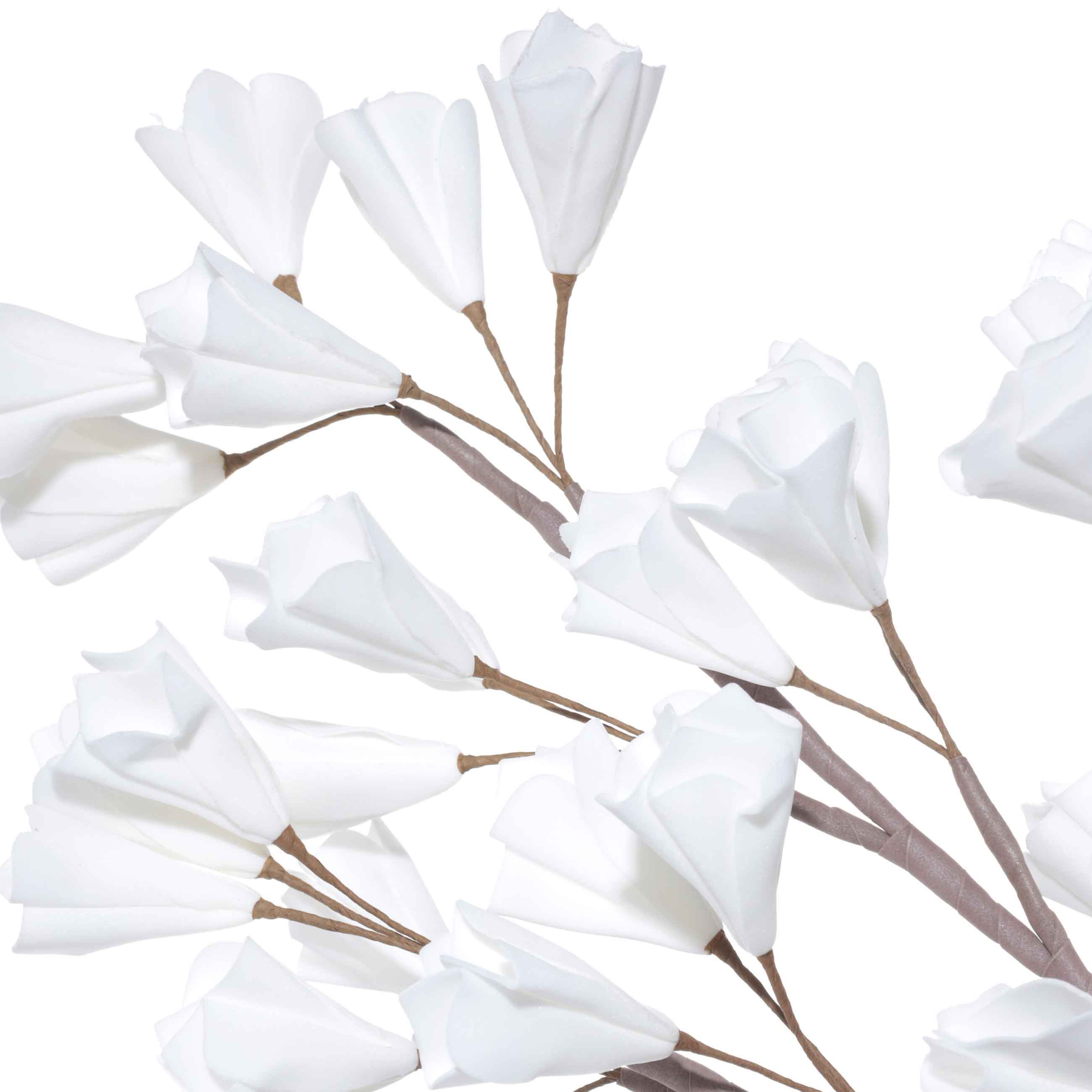Ветка декоративная, 1 м, полиэтилен/металл, Белые цветы, Paradise garden изображение № 2