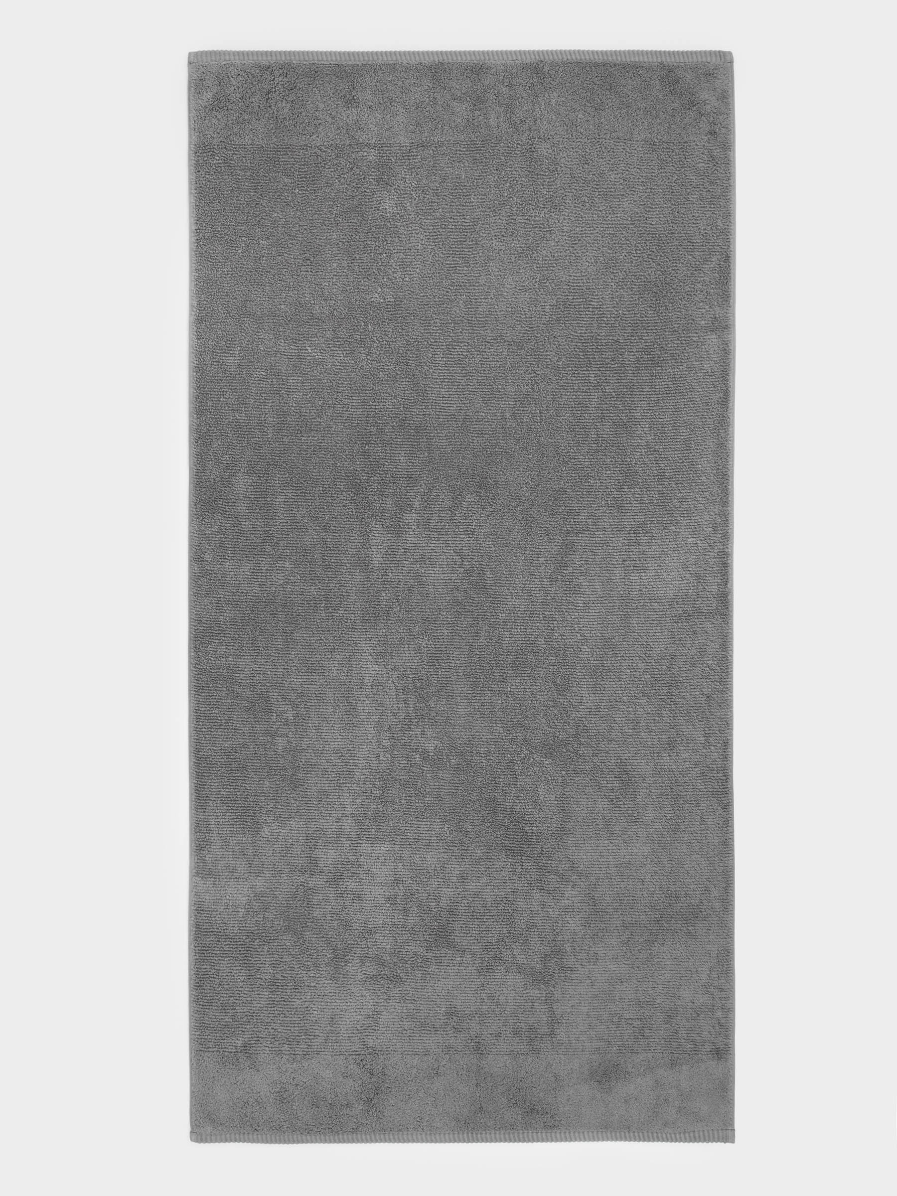 Полотенце, 70х140 см, хлопок, темно-серое, Terry cotton, image-4