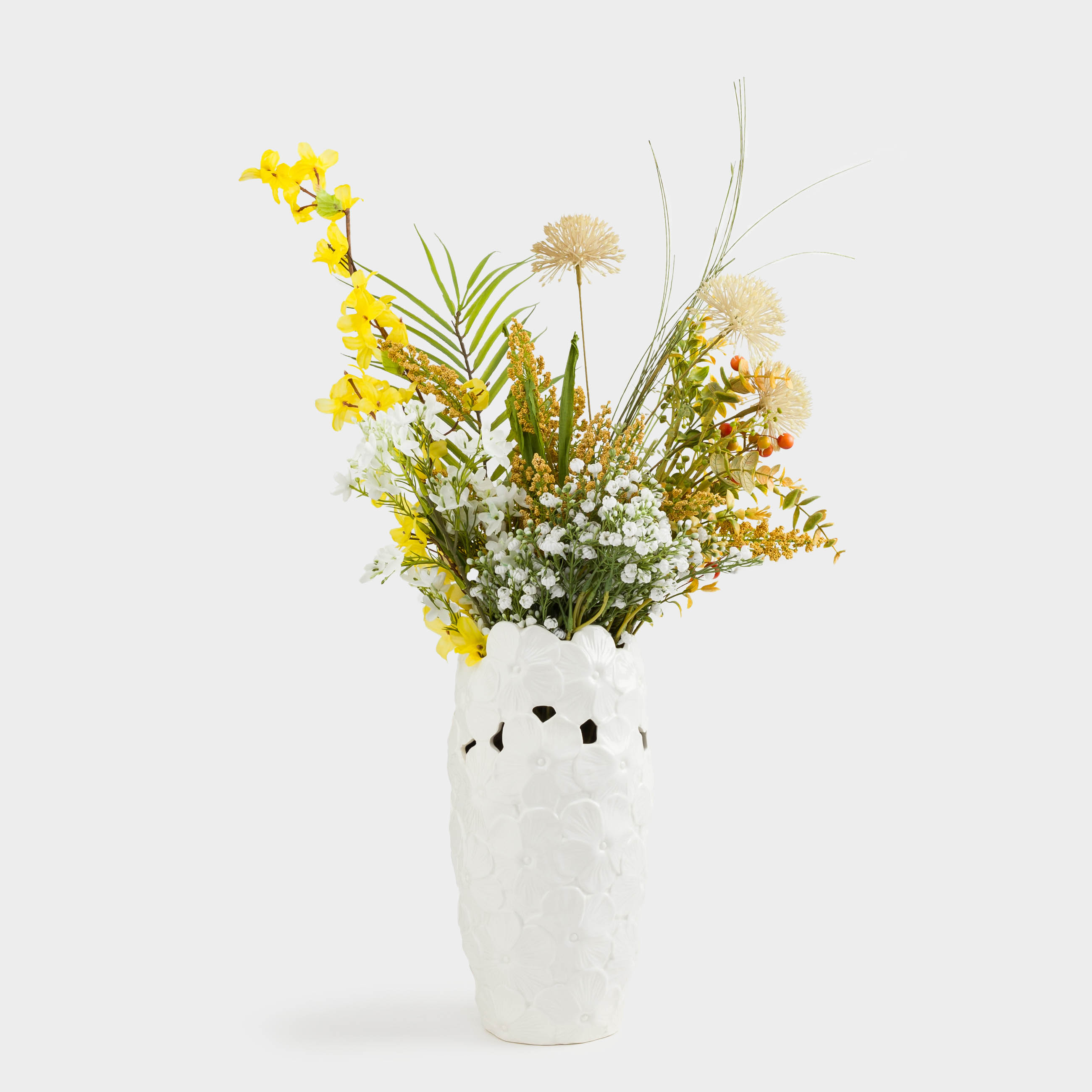 Ваза для цветов, 29 см, фарфор P, белая, Цветы, Flora, image-2