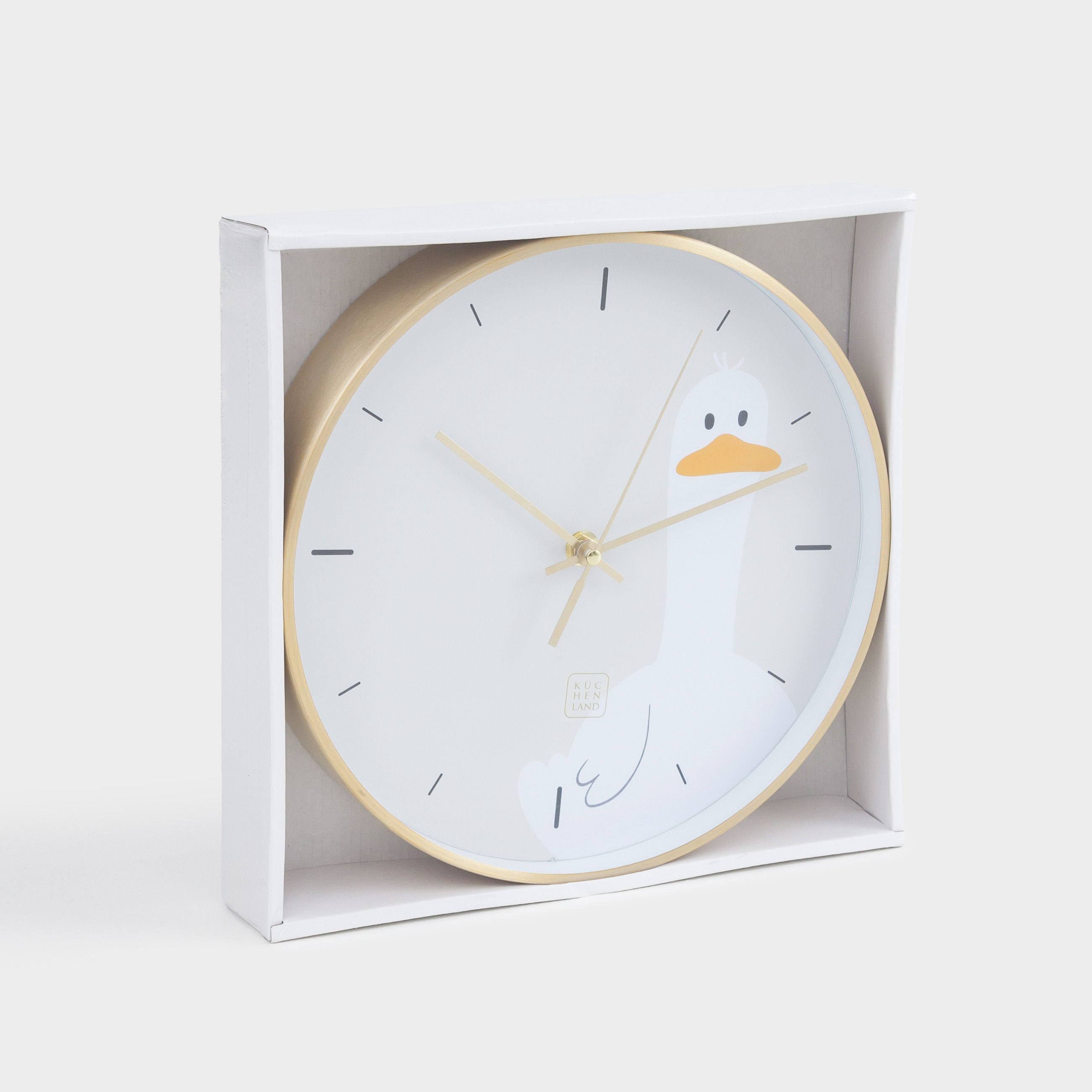 Часы настенные, 25 см, металл/стекло, круглые, Гусь, Dial, image-4