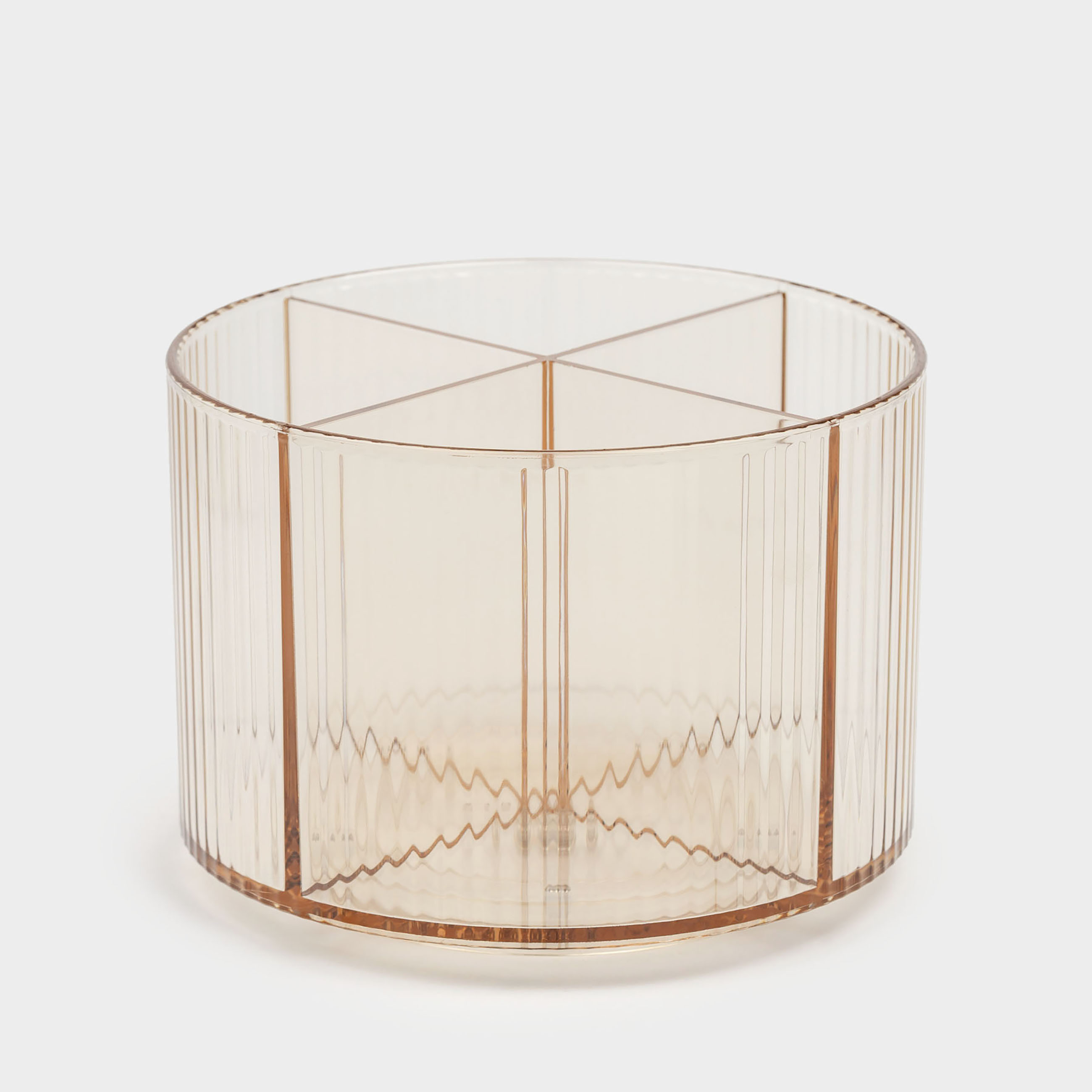 Органайзер для косметики 15х10 см 4 отд вращающийся пластик янтарный Ribby color 990₽