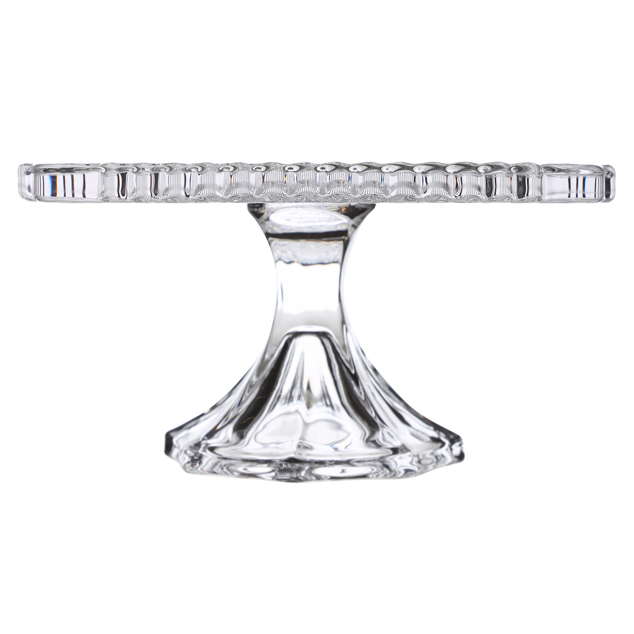 Блюдо на ножке, 20х10 см, стекло, квадратное, Naiad , image-1