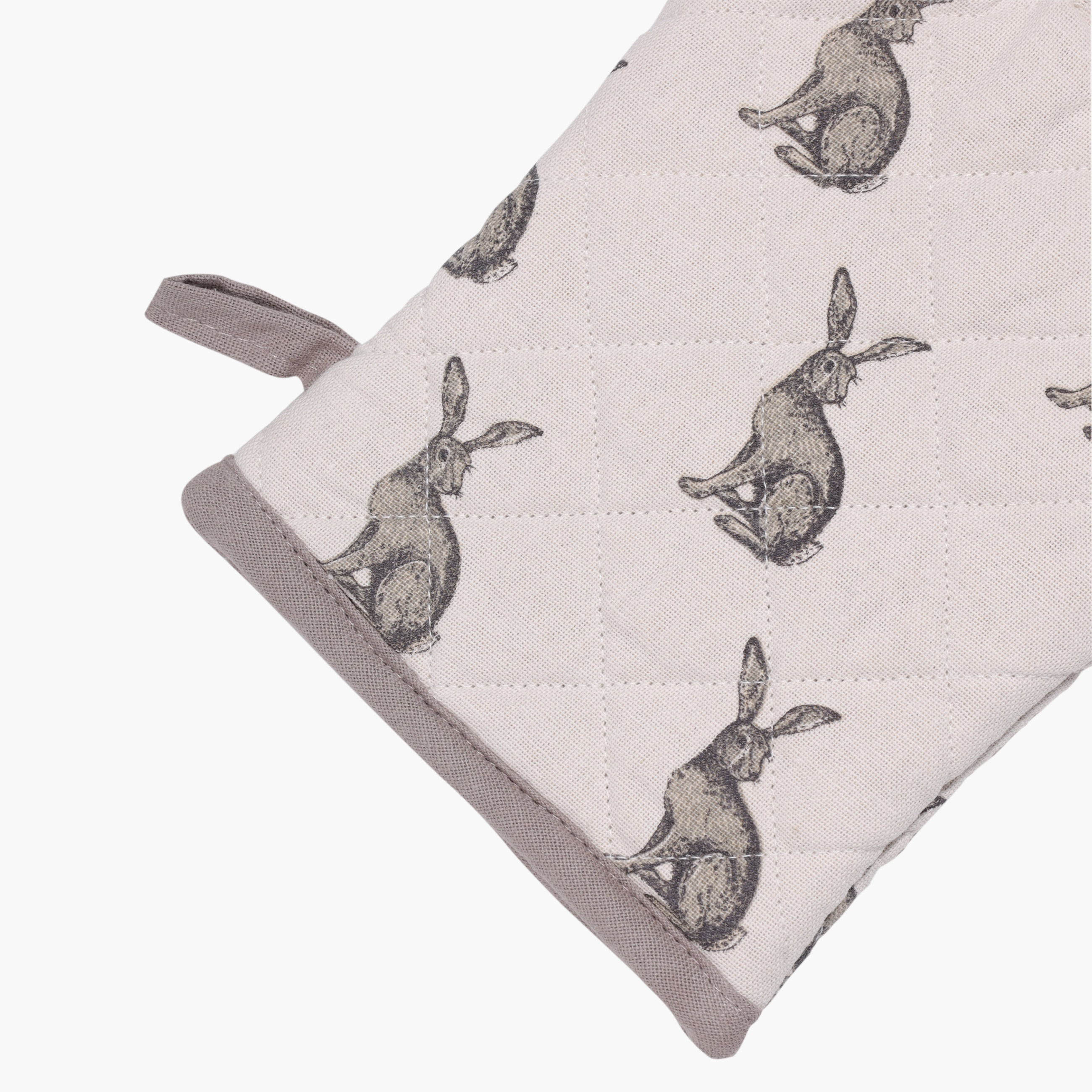 Прихватка-варежка, 17x33 см, хлопок, белая, Кролик, Rabbit grey изображение № 3