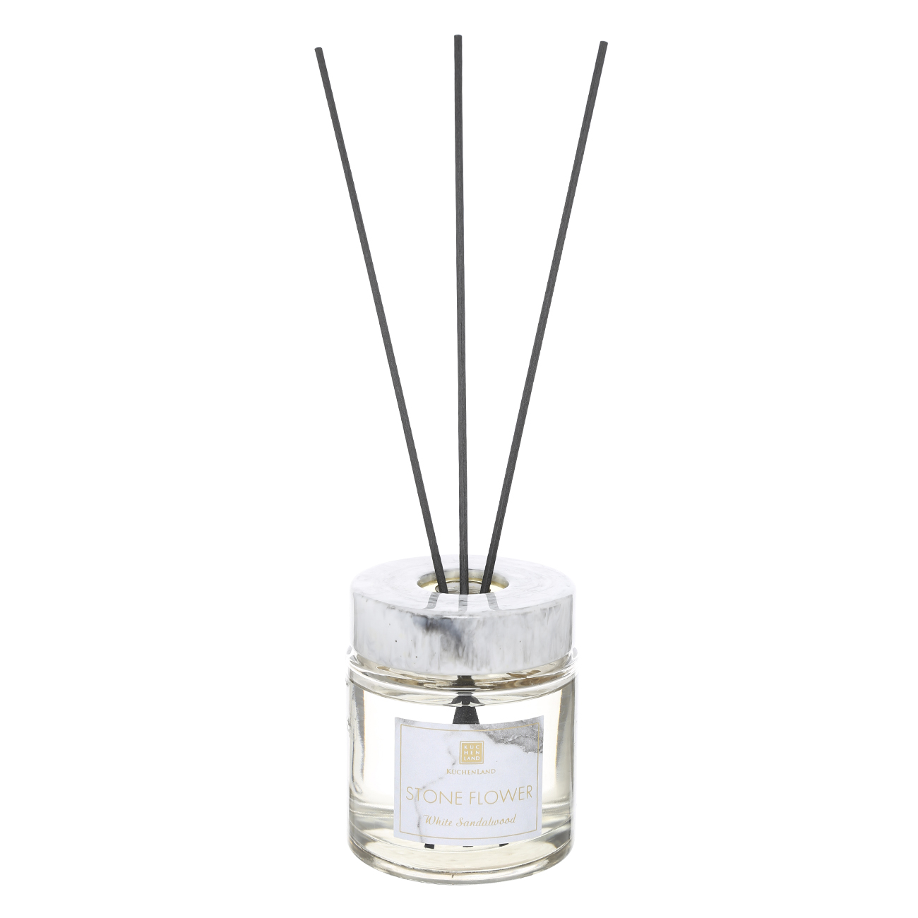 Ароматический диффузор, 200 мл, Белый мрамор, White Sandalwood, Stone flower, image-0