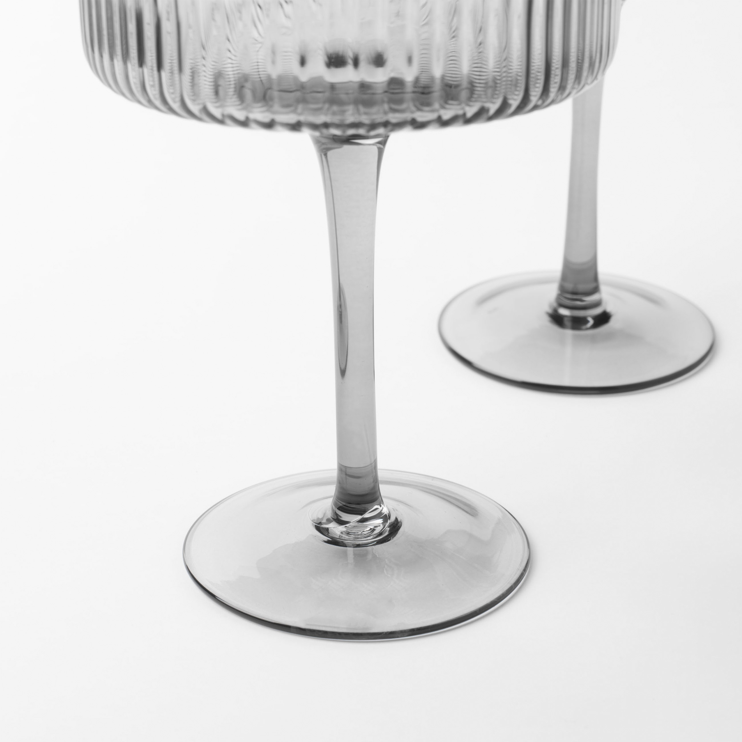 Бокал-креманка для шампанского, 230 мл, 2 шт, стекло Р, серый, с золотистым кантом, Ribby R Gold изображение № 5