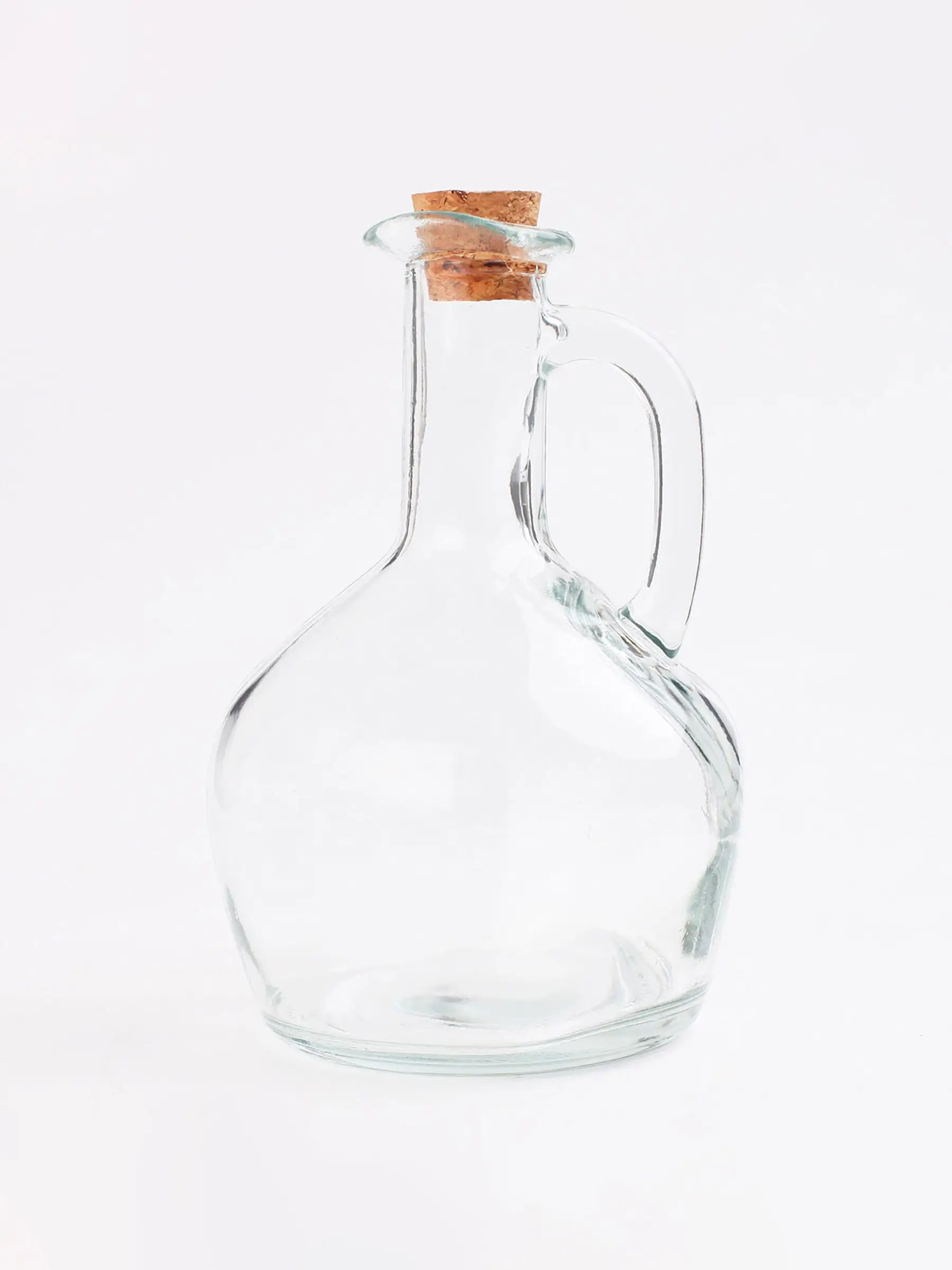 Емкость для масла или уксуса, 400 мл, с ручкой, стекло/пробка, Кувшин, Clear cork