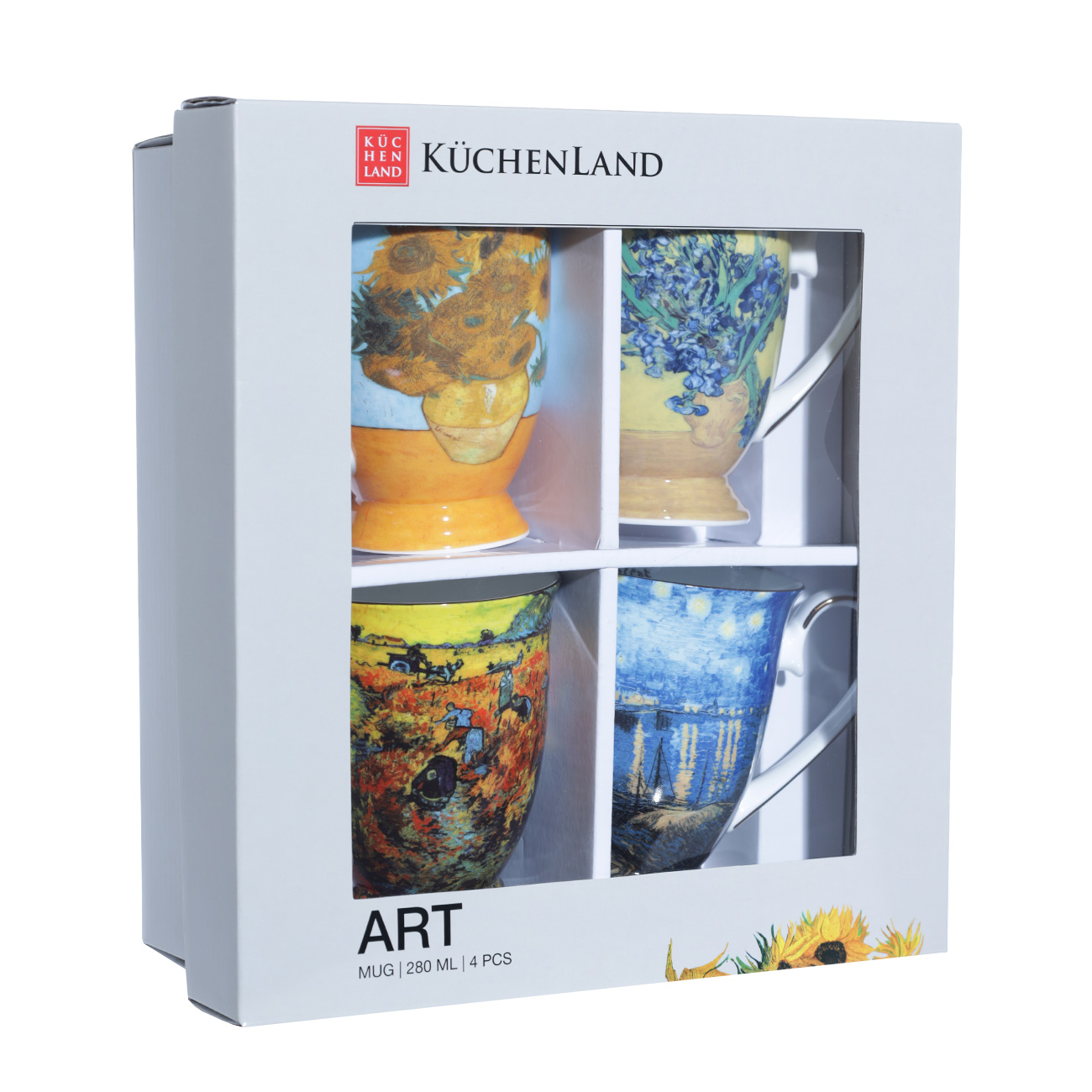 Кружка, 280 мл, 4 шт, фарфор F, Van Gogh, Art изображение № 5