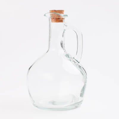 Емкость для масла или уксуса, 400 мл, с ручкой, стекло/пробка, Кувшин, Clear cork ,image-0