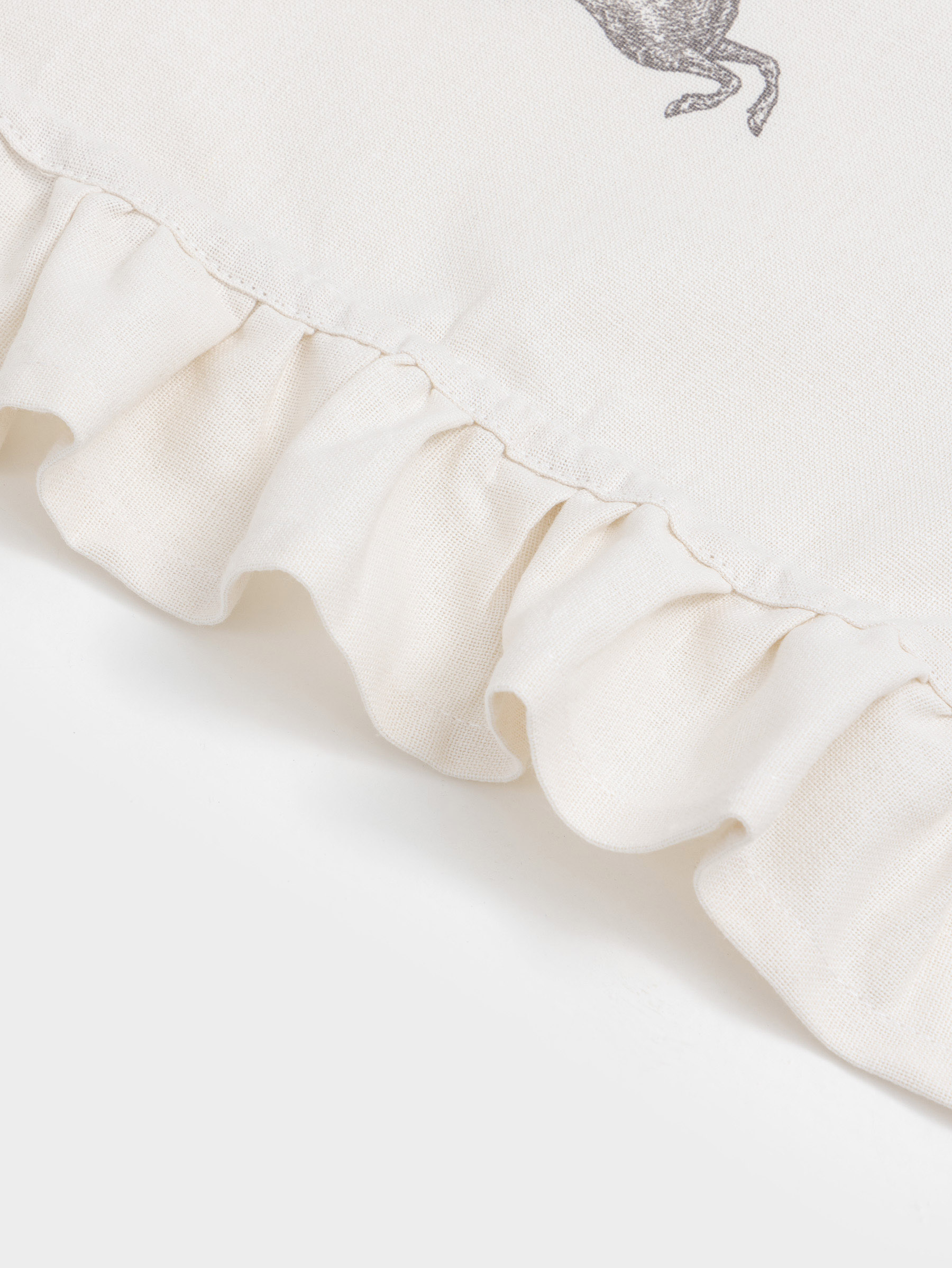 Полотенце кухонное, 40х60 см, со сборкой, хлопок, молочное, Олень, Woodland story, image-3