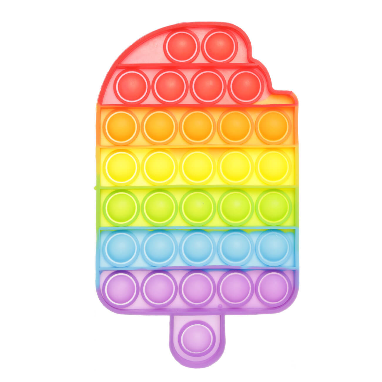 Игрушка-антистресс Pop-it, 18х10 см, силикон, цветная, Мороженое, Pop-it антистресс игрушка simple dimple 3 резиновых пузырька с карабином разно ный