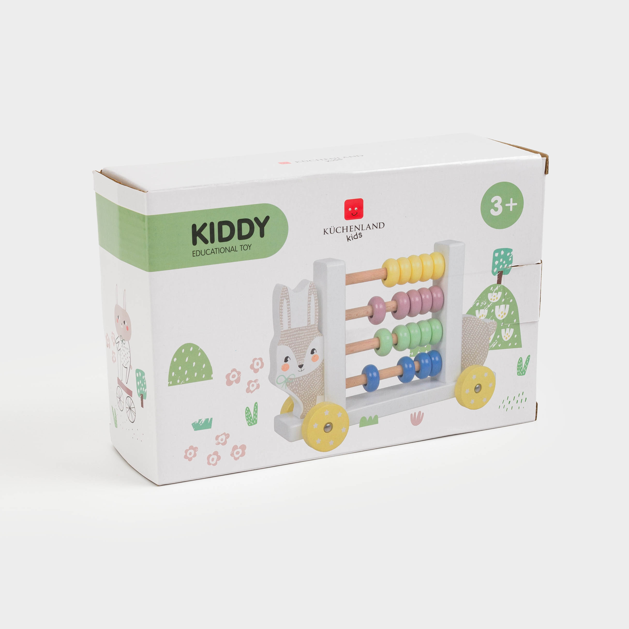 Игрушка развивающая, 20 см, дерево, Счеты на колесах, Kiddy, image-5