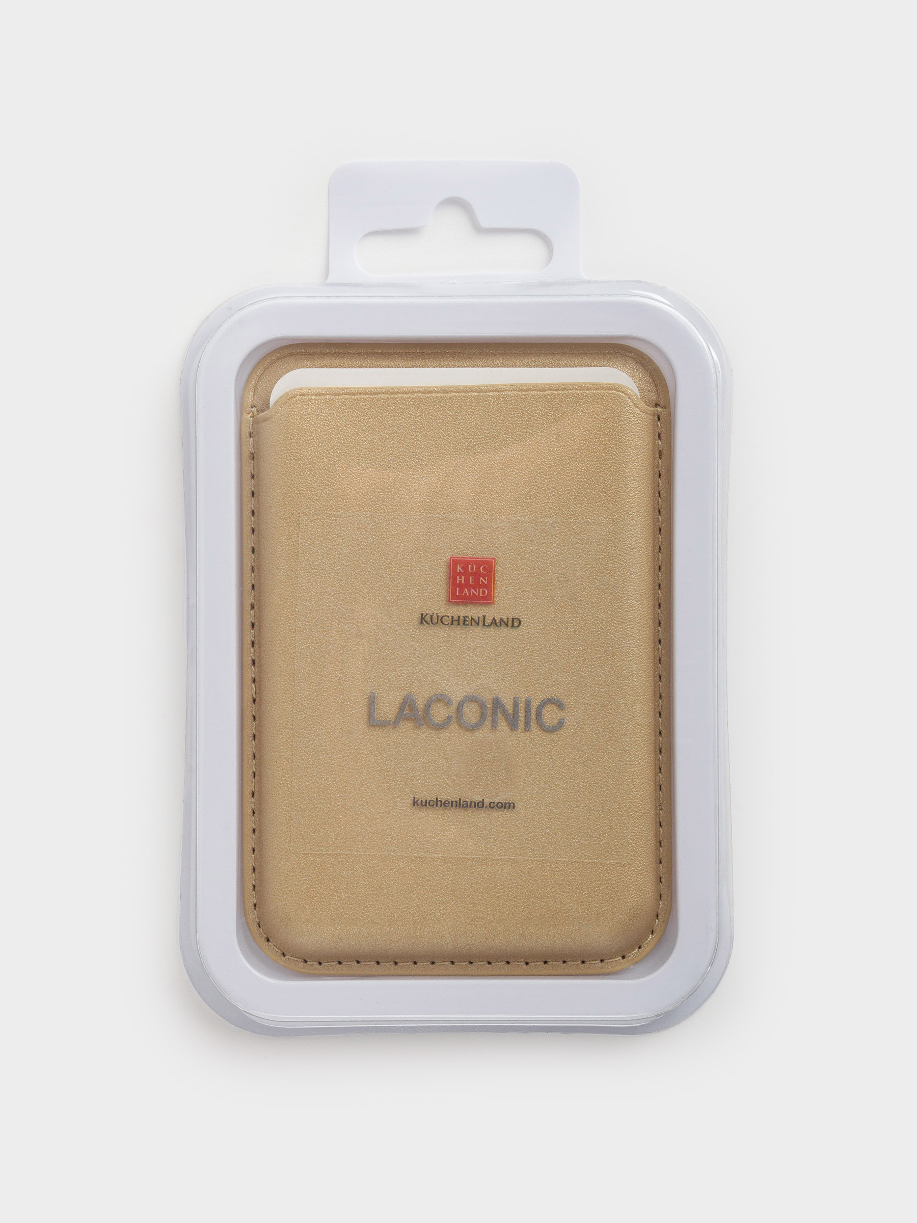 Картхолдер, 6х9 см, полиуретан, золотистый, Laconic, image-4