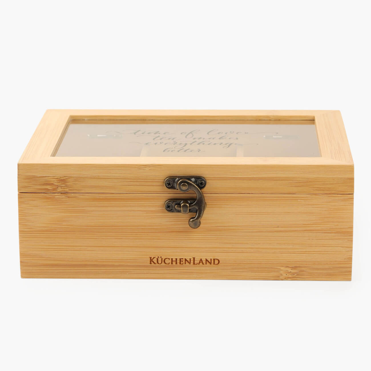 Коробка для чая, 21х16 см, 6 отд, бамбук, прямоугольная, Bamboo изображение № 1