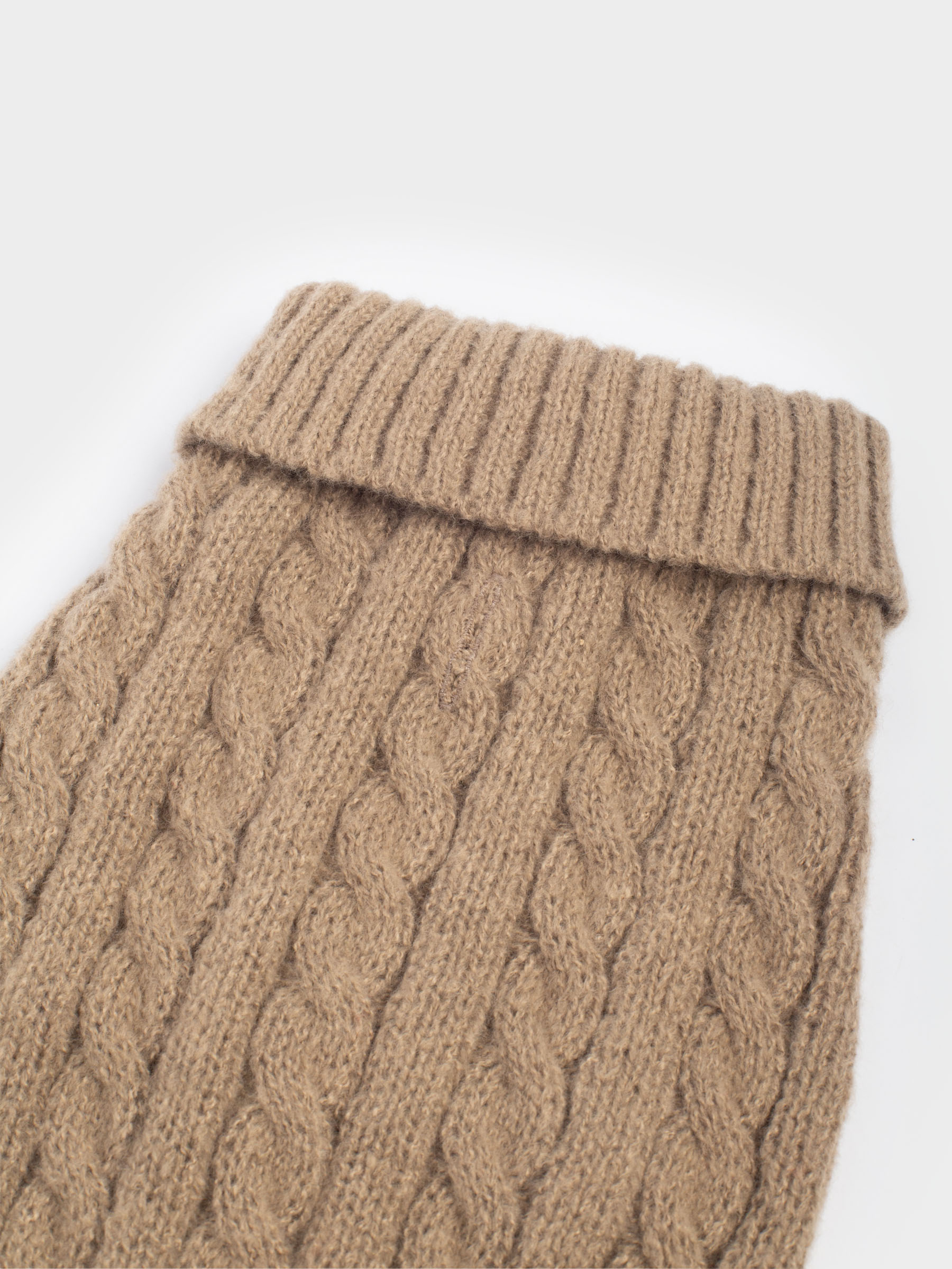 Свитер для животных, 38 см, р. M, полиэстер, коричневый, Косички, Fashion pet, image-3